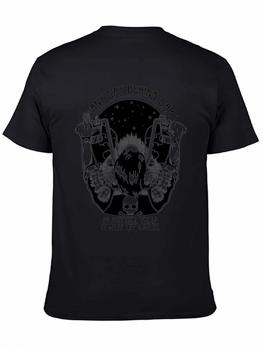 Biker Any Day Behind Bars Graphic Tee