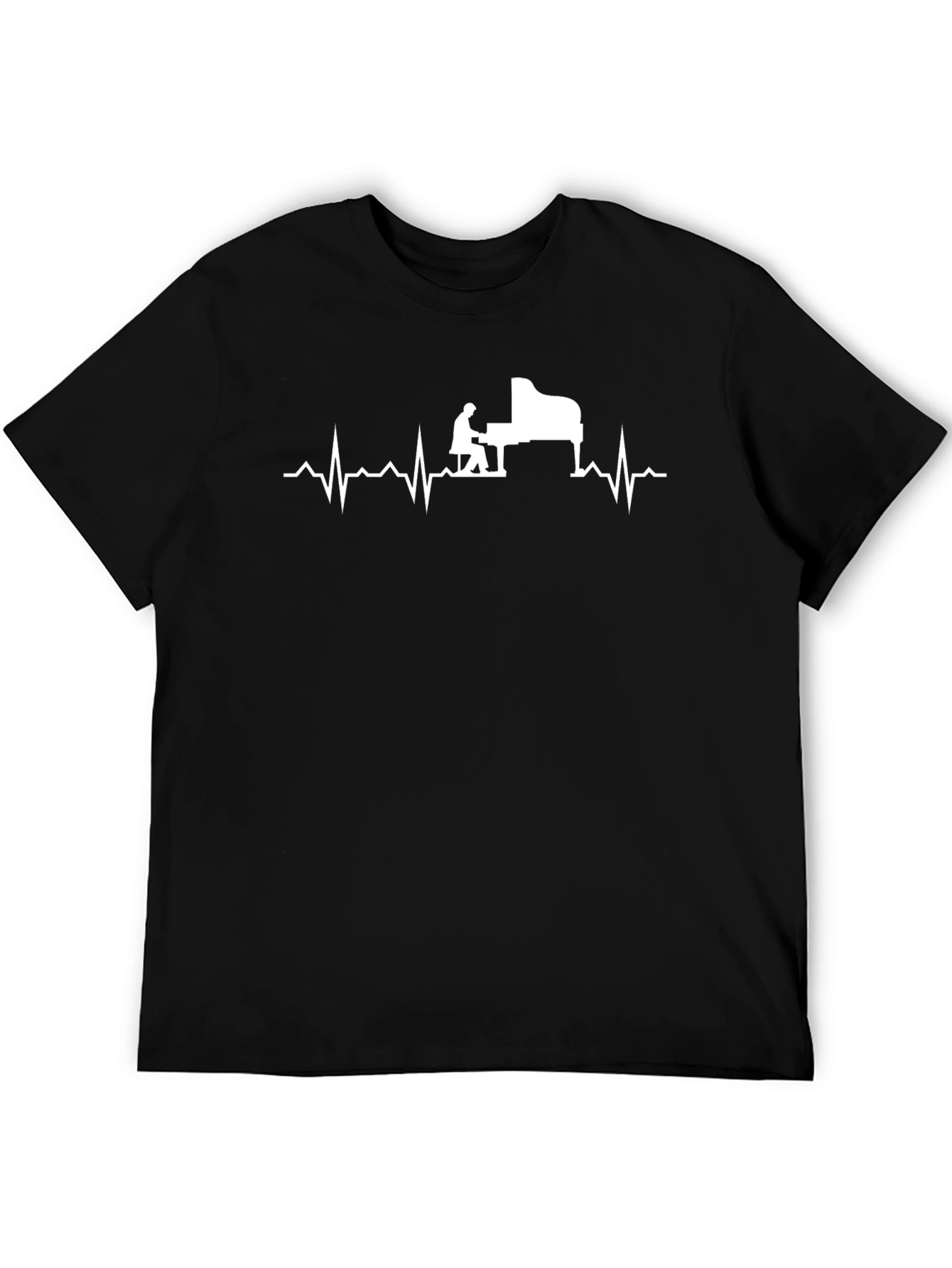 Piano Heartbeat Graphic T-Shirt