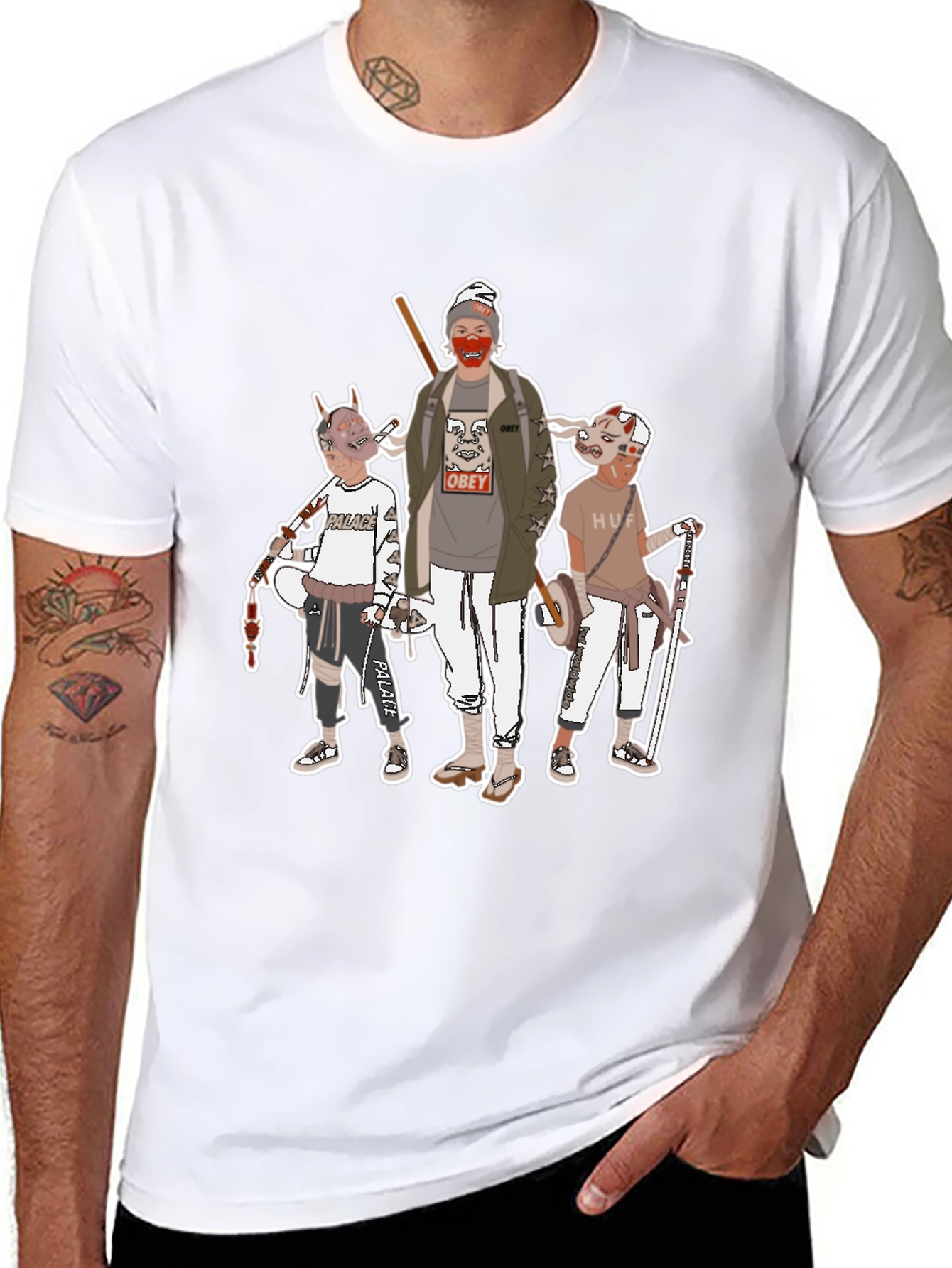 Graphic Print Crew Neck T-Shirt