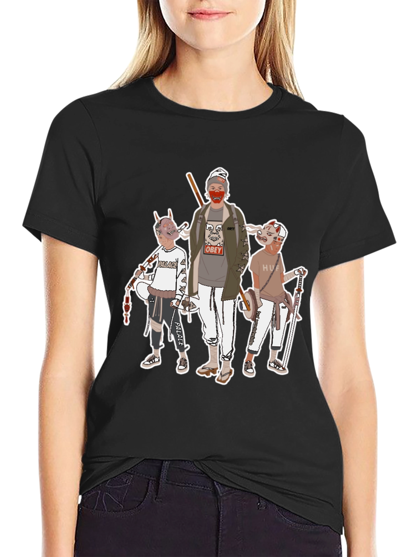 Graphic Print Crew Neck T-Shirt