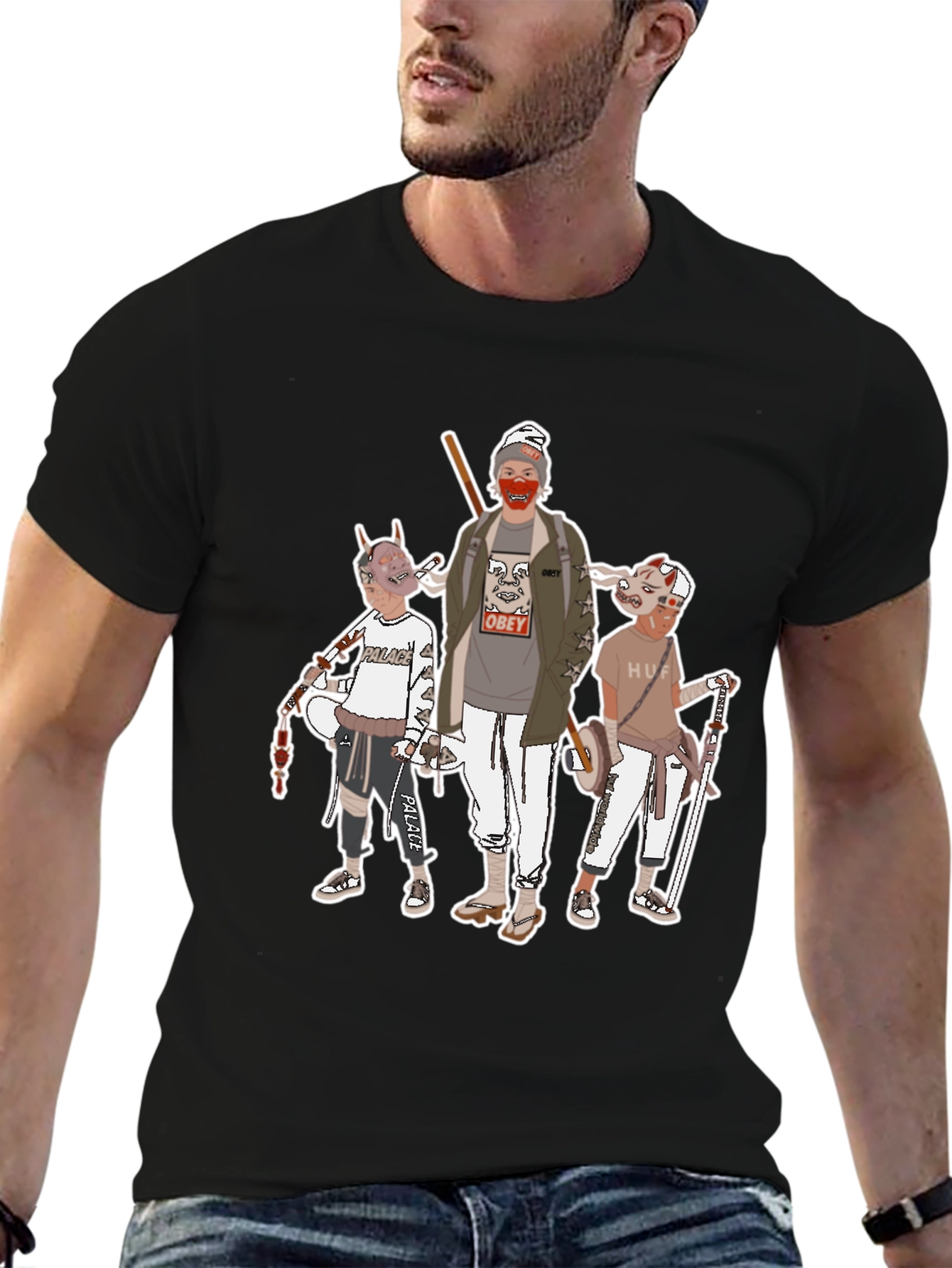 Graphic Print Crew Neck T-Shirt