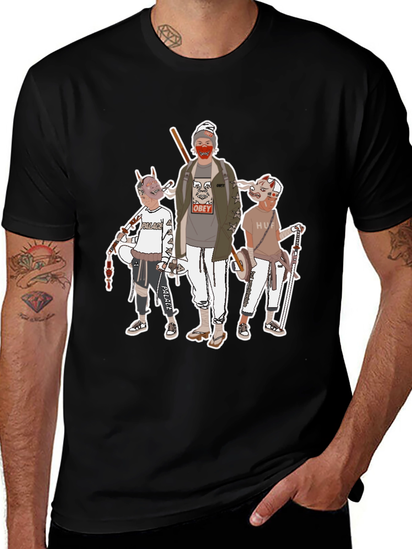 Graphic Print Crew Neck T-Shirt