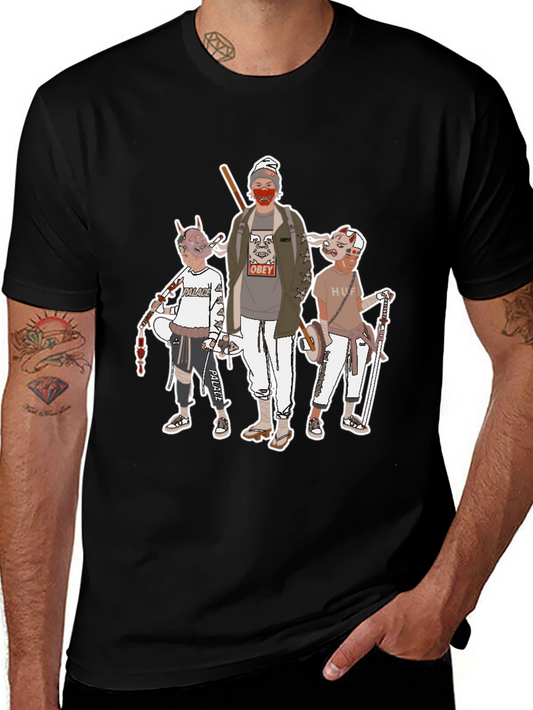 Graphic Print Crew Neck T-Shirt