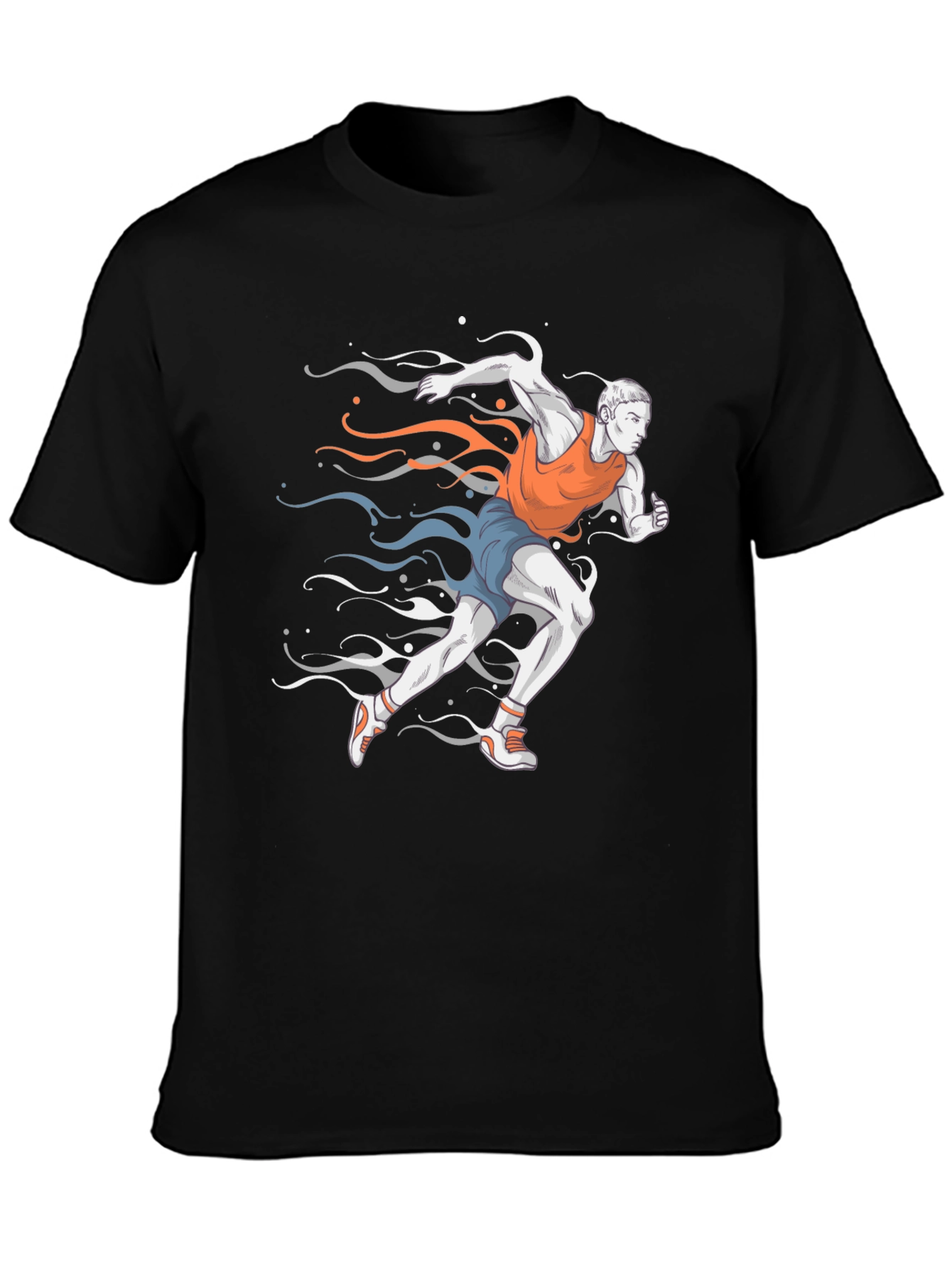 Runner Graphic Tee - Black Cotton