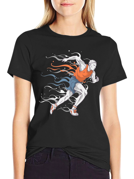 Runner Graphic Tee - Black Cotton