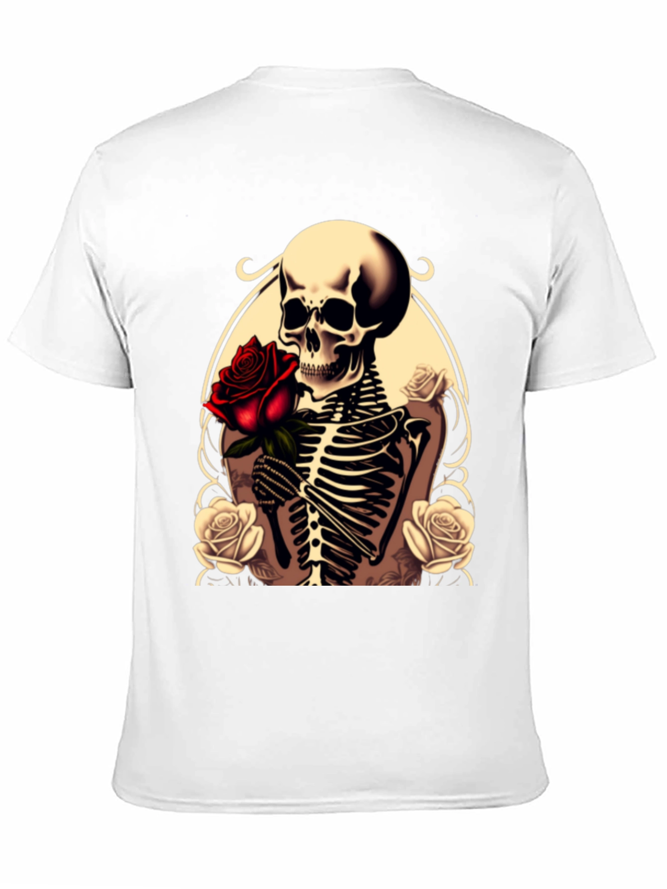 Skull & Roses Graphic Tee - Gothic Style