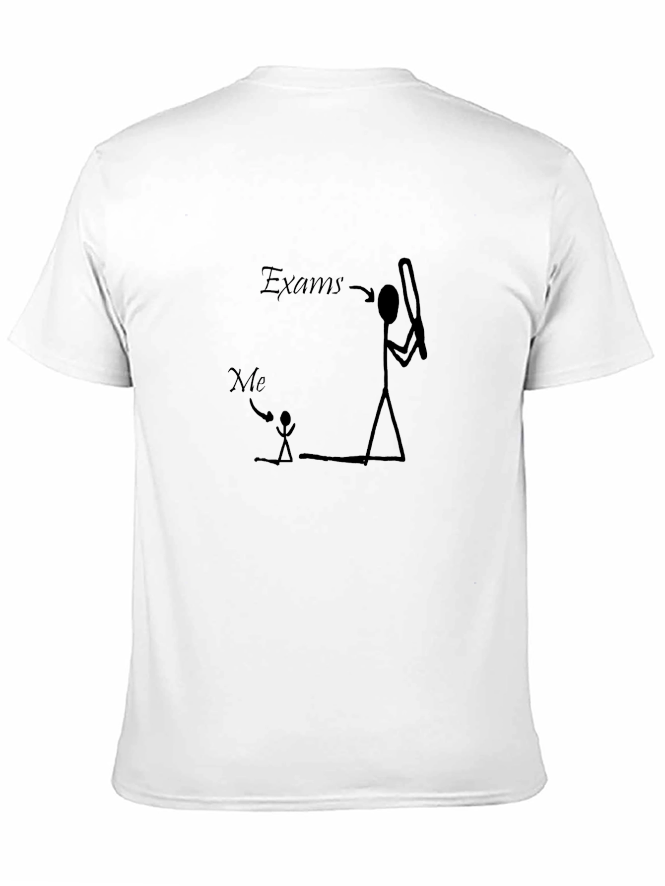 Exams vs Me Black Graphic Tee