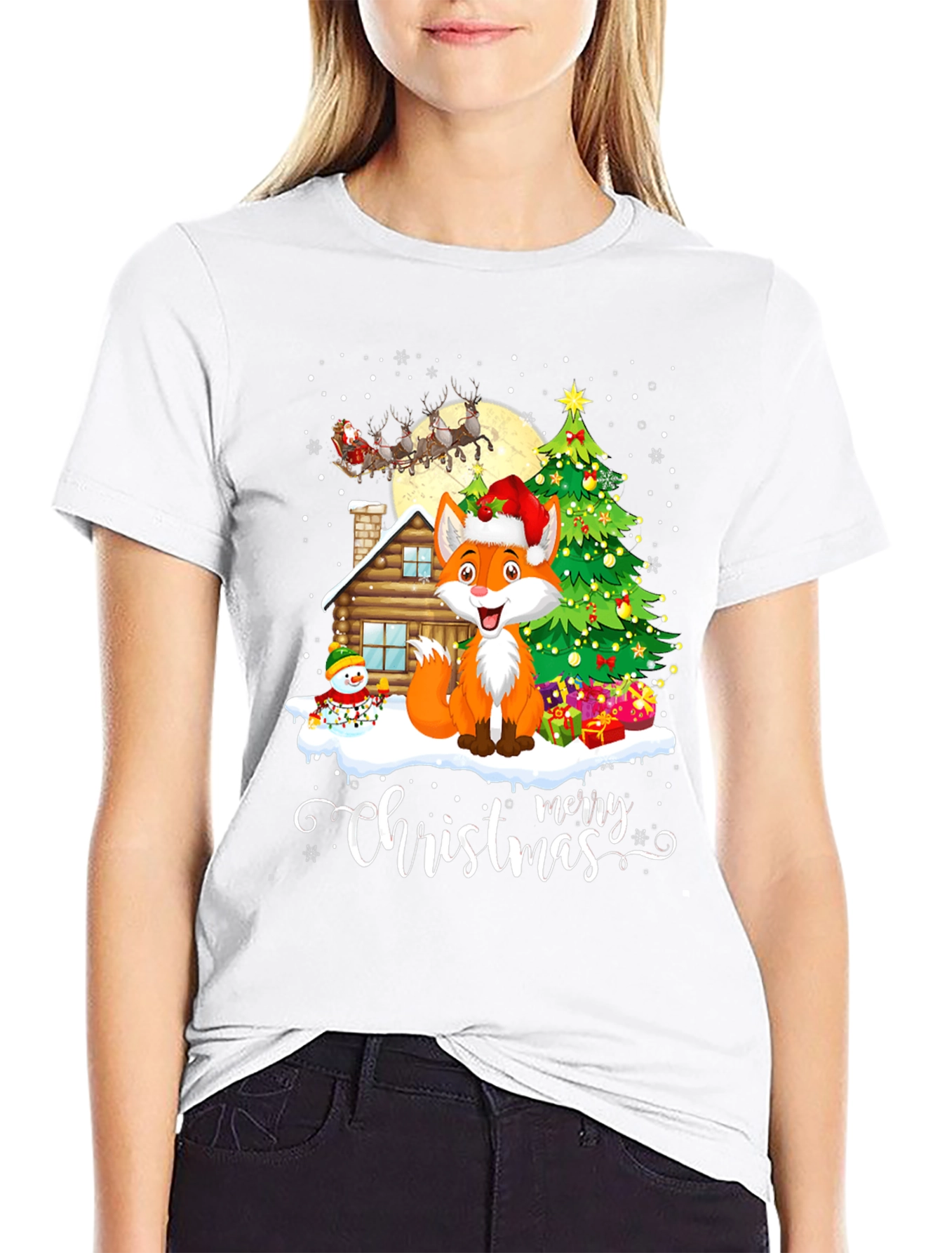 Festive Fox Christmas T-Shirt