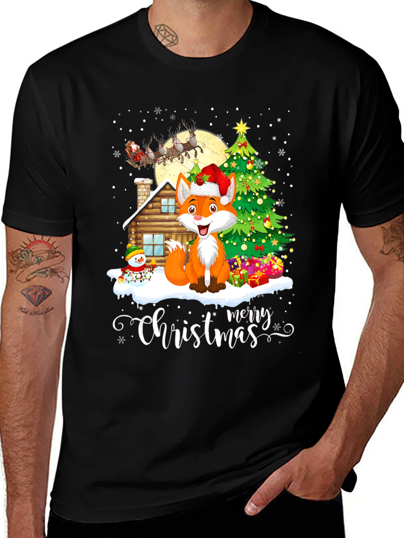 Festive Fox Christmas T-Shirt