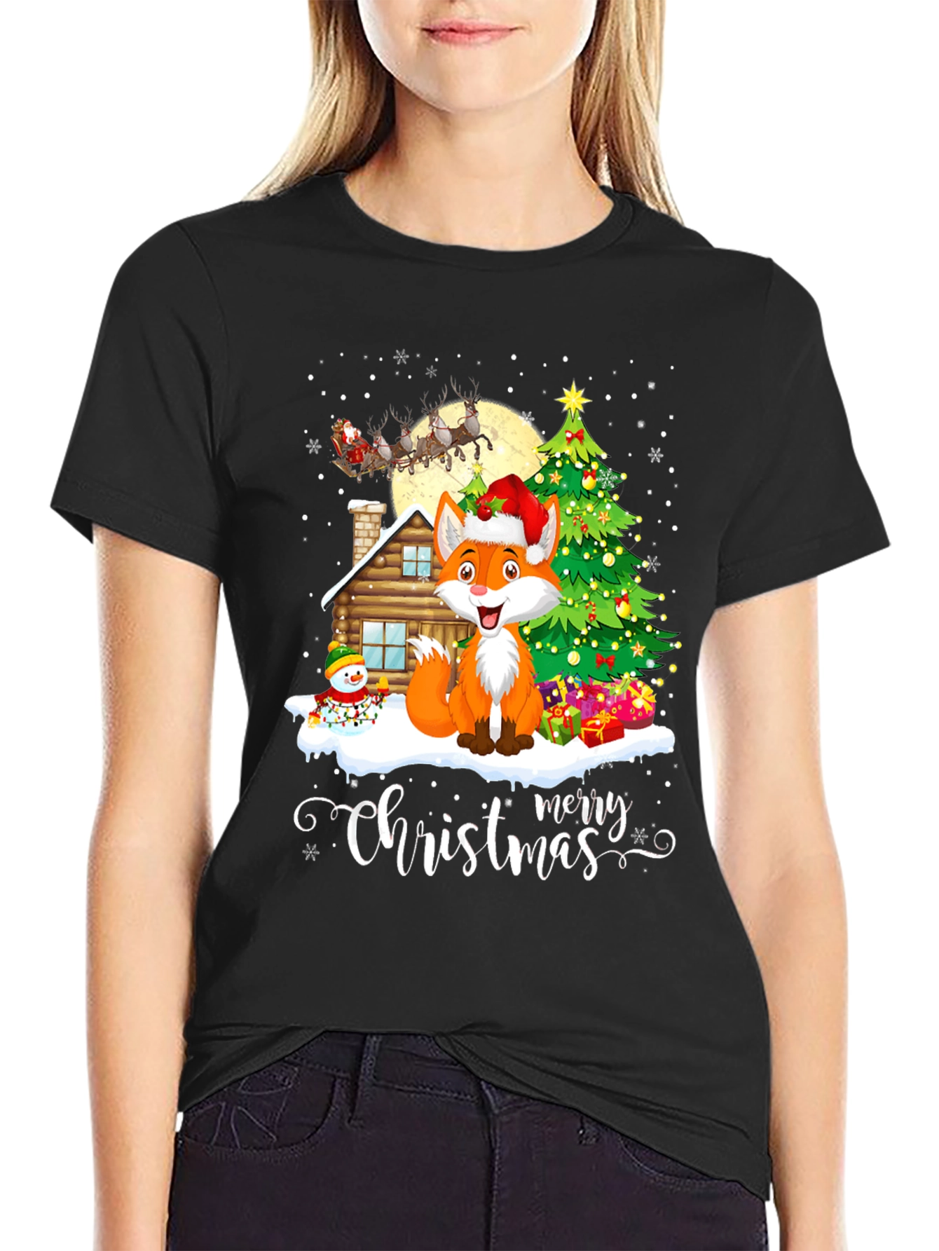 Festive Fox Christmas T-Shirt