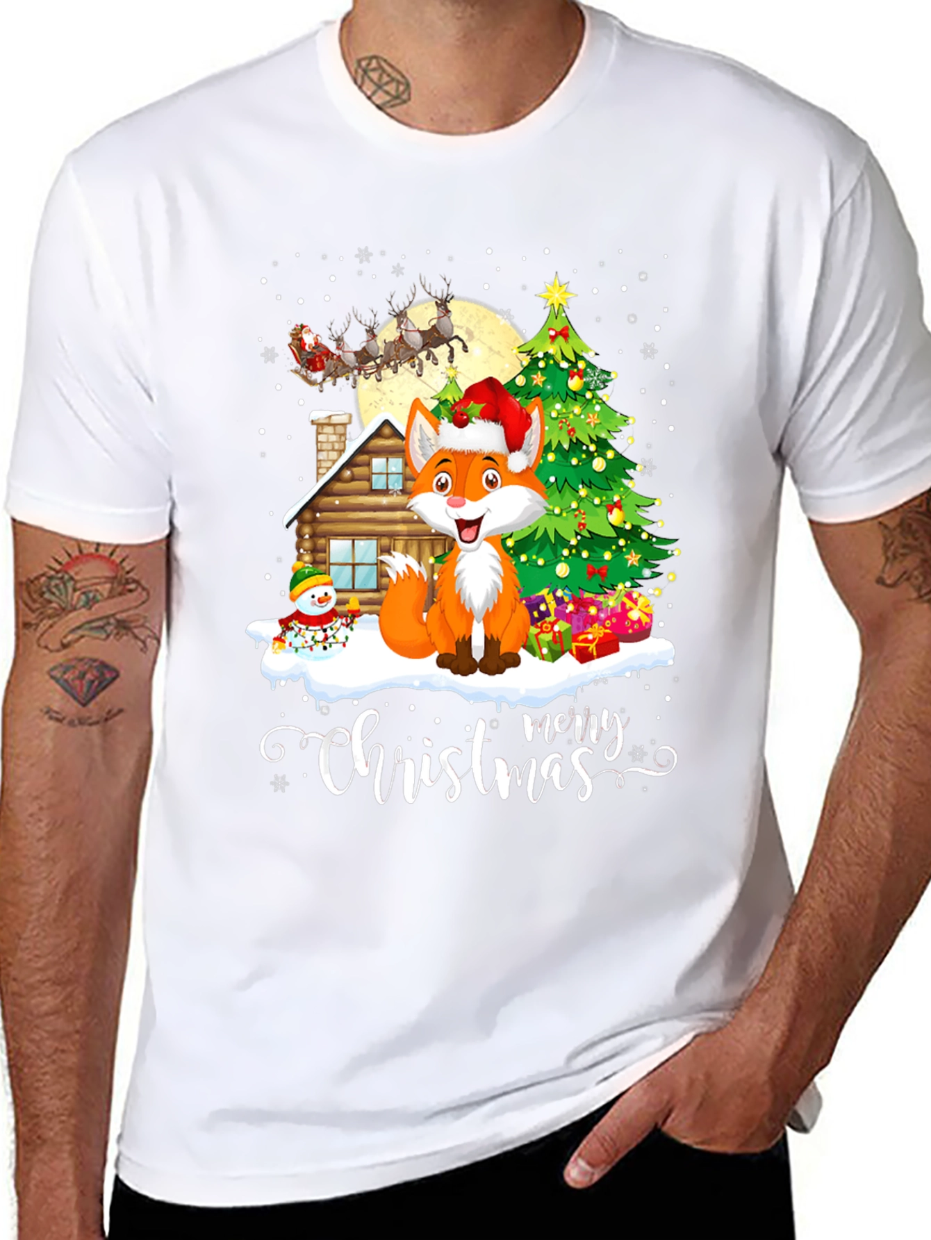 Festive Fox Christmas T-Shirt