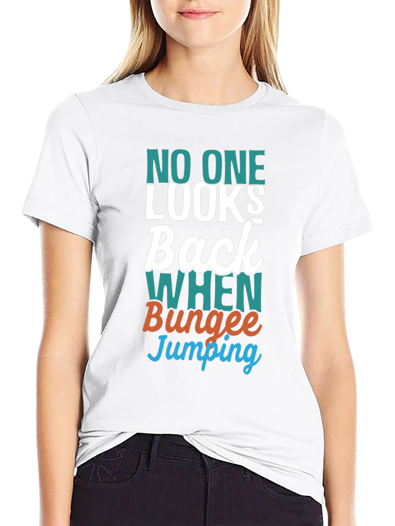 Funny Bungee Jumping T-Shirt - No One Looks Back