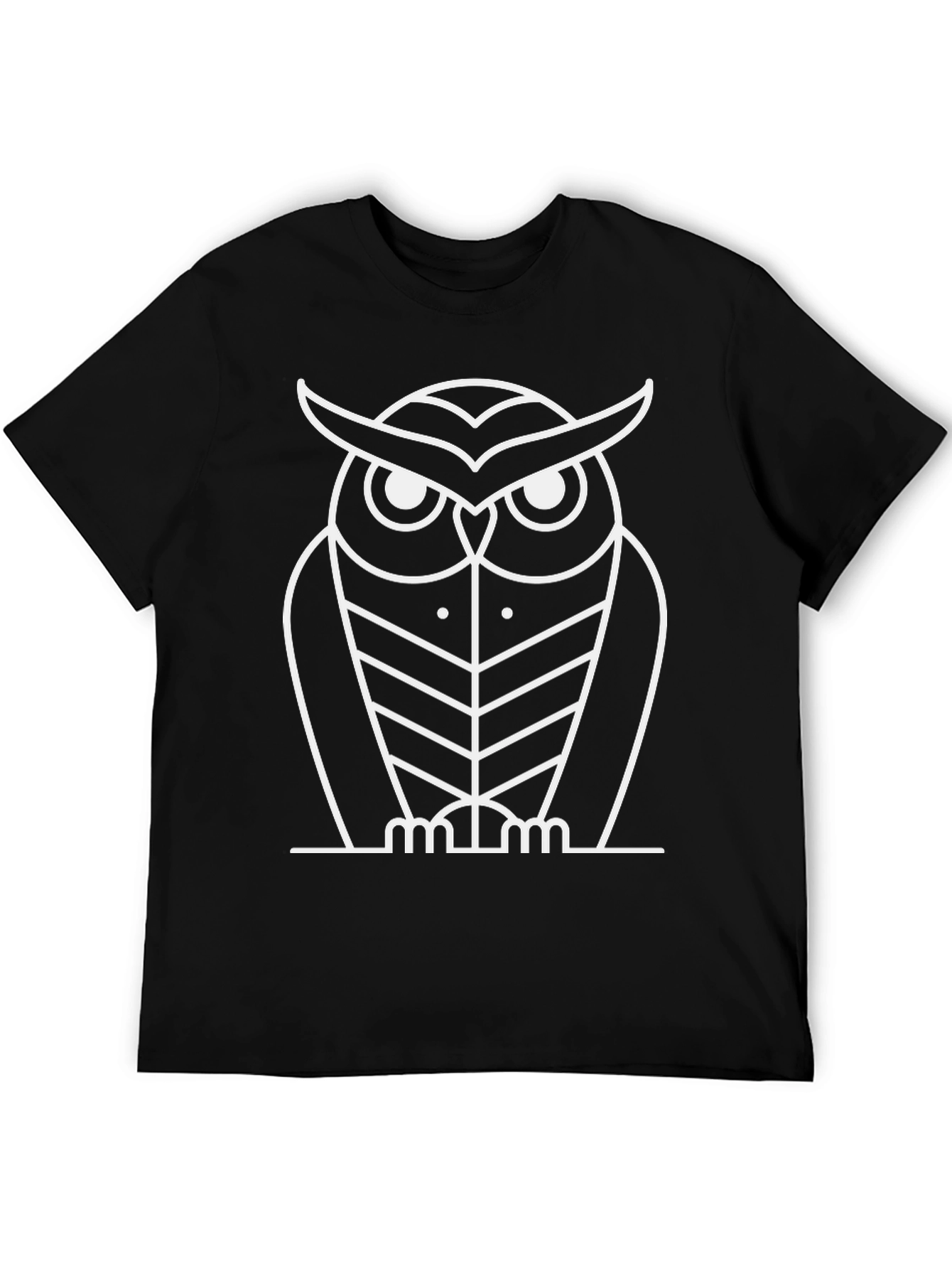 Owl Graphic Tee - Black Cotton Blend