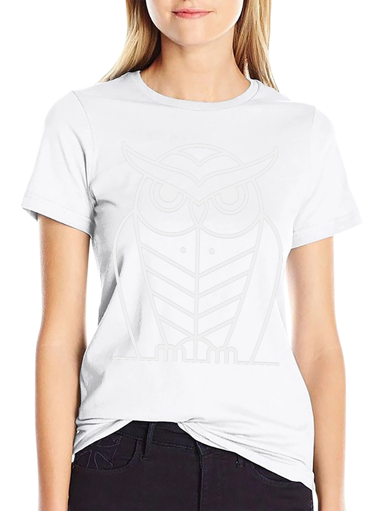 Owl Graphic Tee - Black Cotton Blend