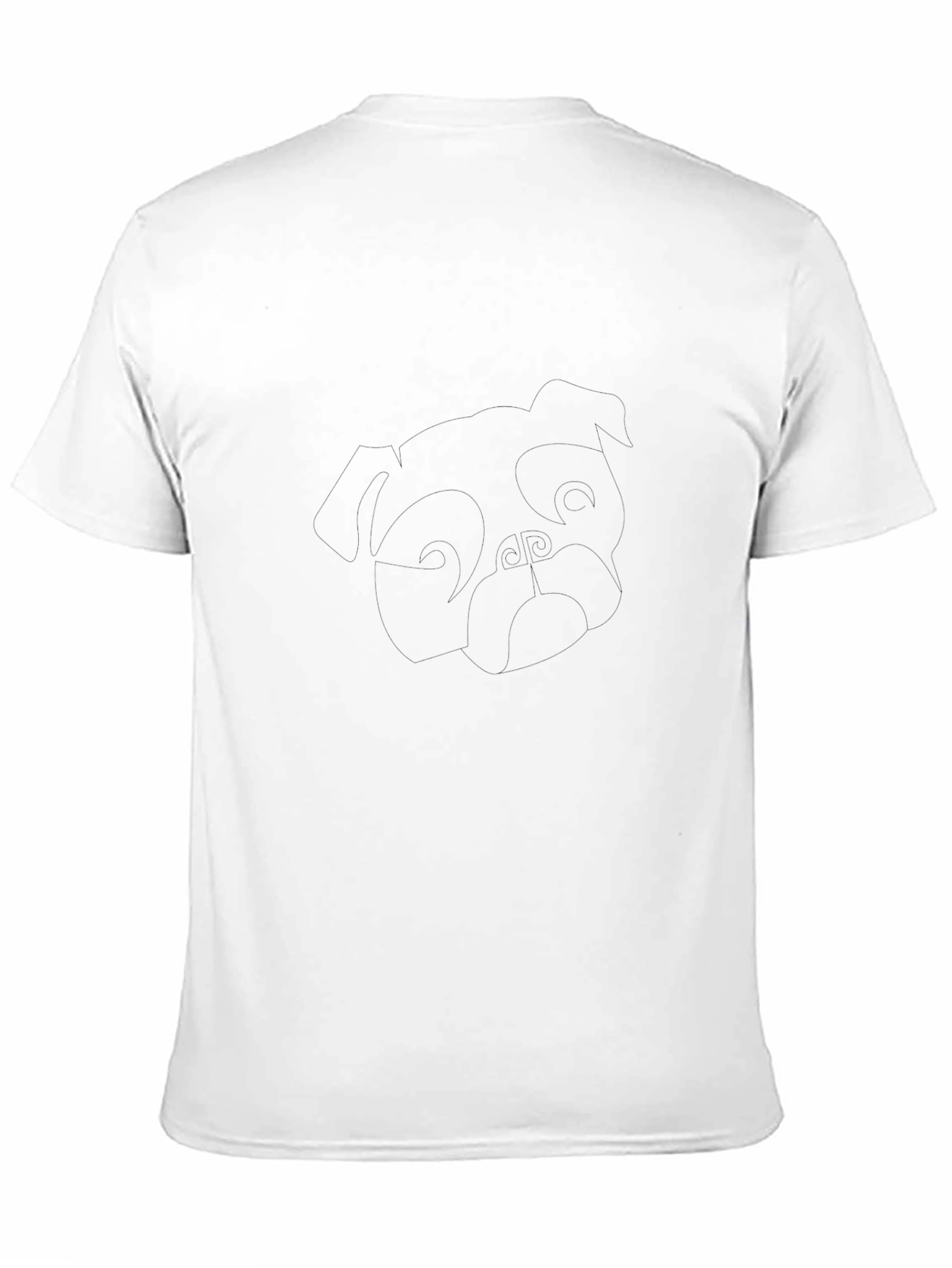 Black Dog Outline Graphic Tee - Stylish Casual Wear