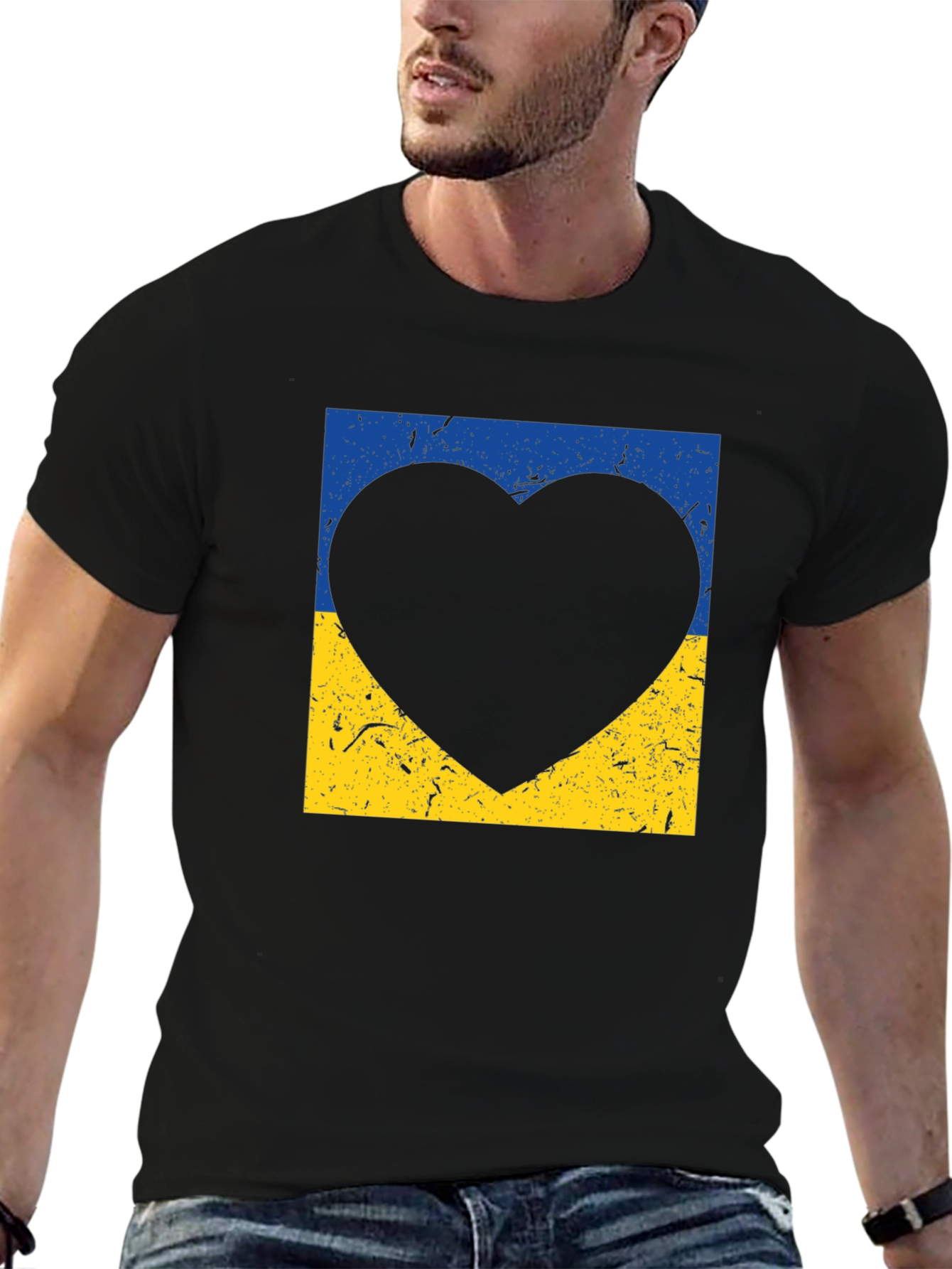 Ukraine Flag Heart T-Shirt