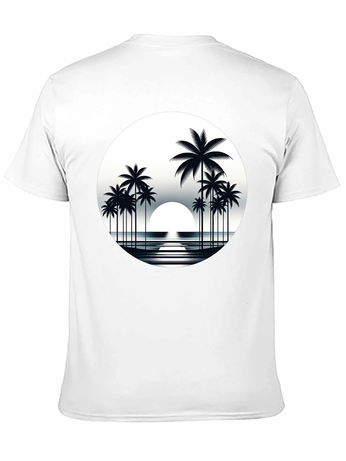 Retro Palm Tree Sunset Graphic T-Shirt