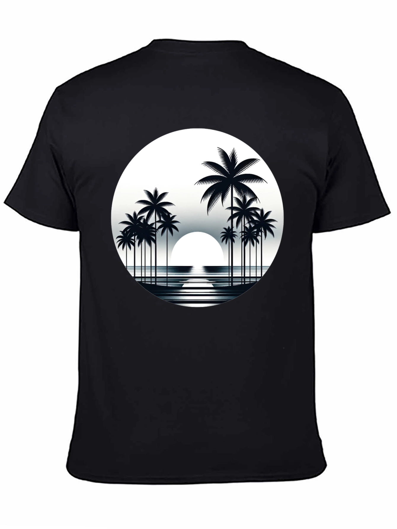Retro Palm Tree Sunset Graphic T-Shirt