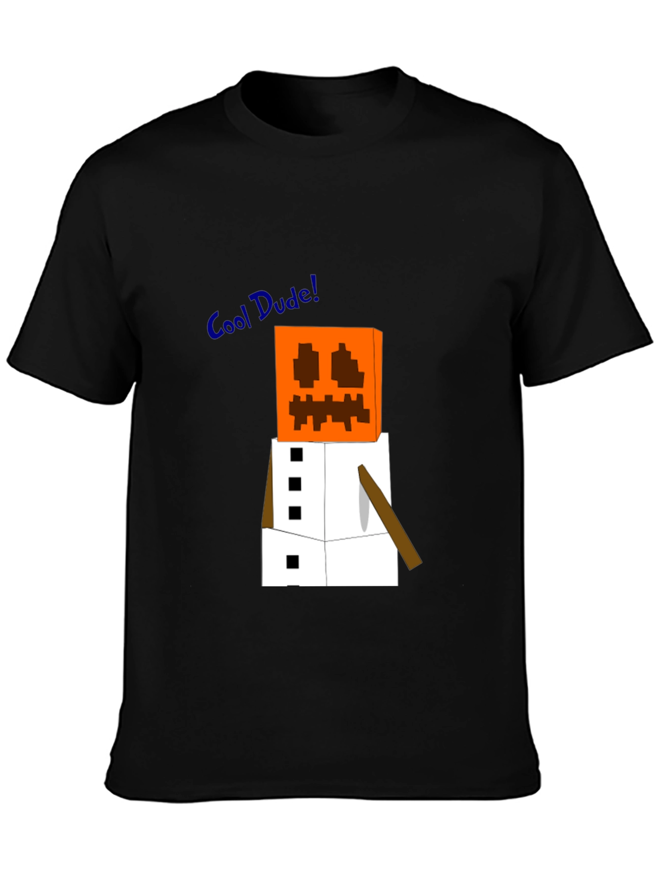 Minecraft Snow Golem Black T-Shirt - Cool Dude Style!