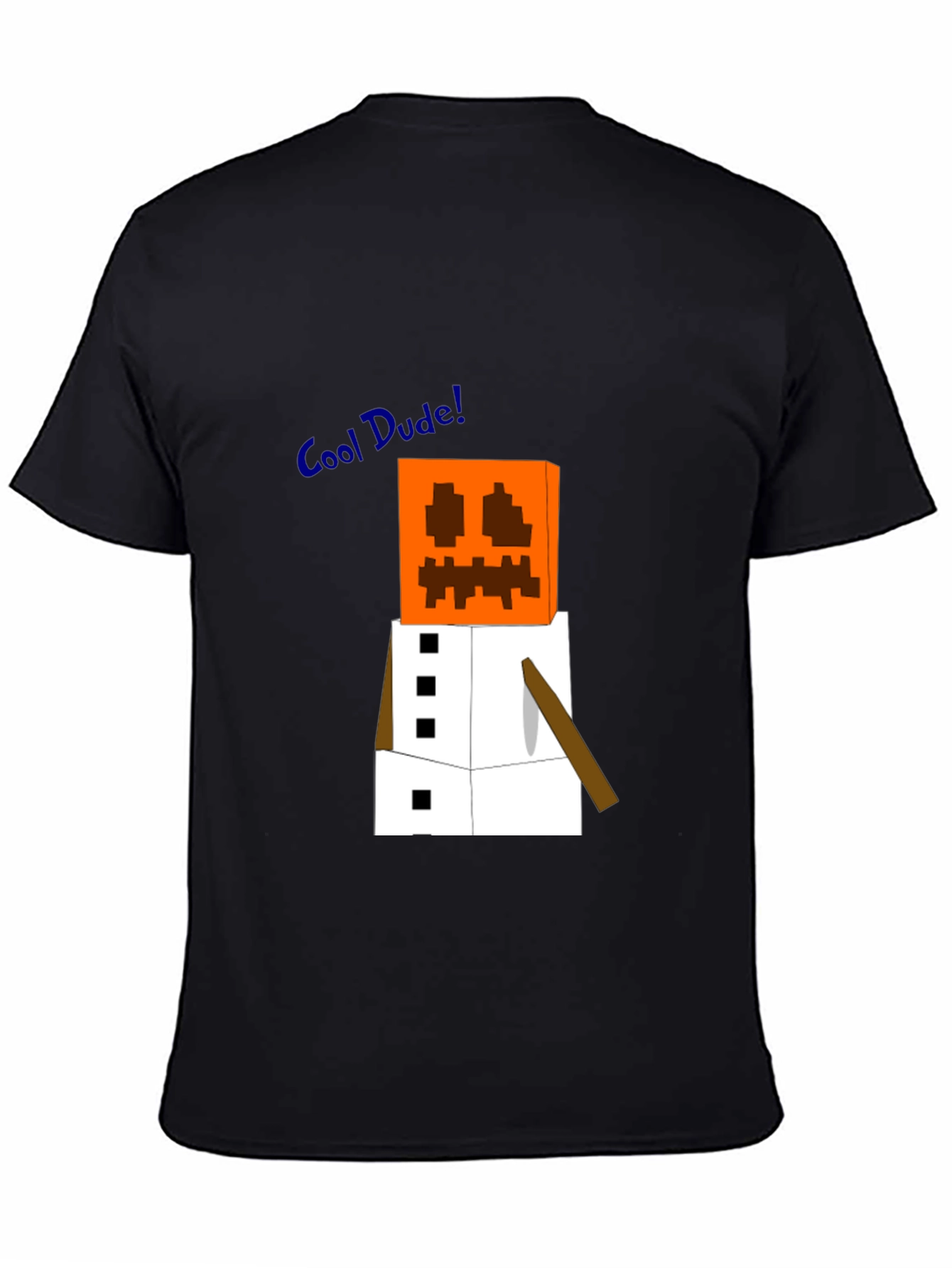 Minecraft Snow Golem Black T-Shirt - Cool Dude Style!