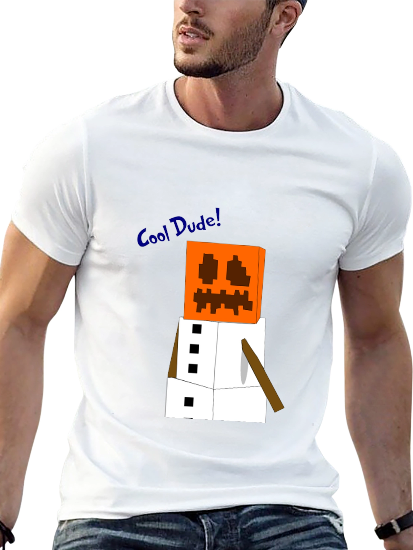 Minecraft Snow Golem Black T-Shirt - Cool Dude Style!