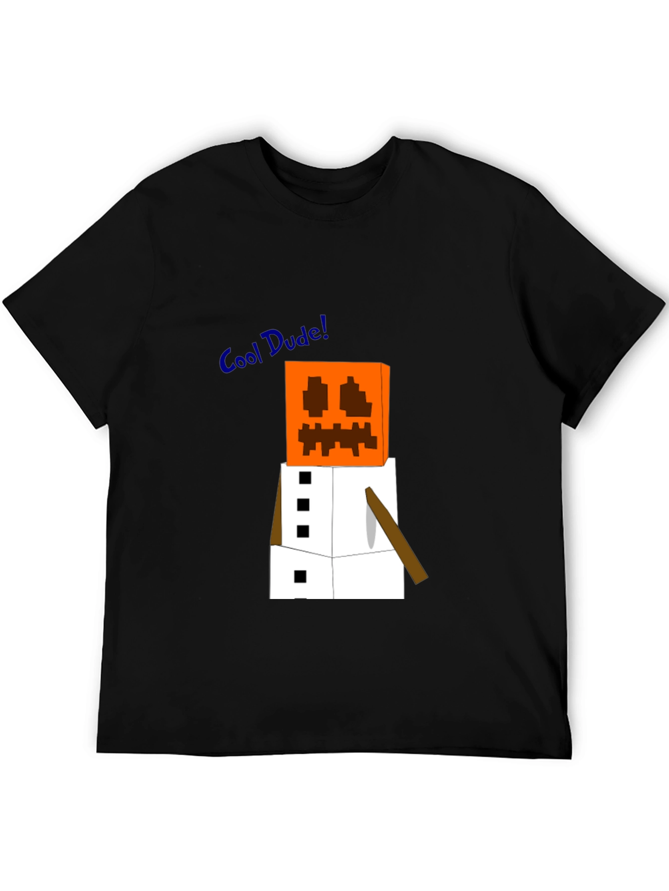 Minecraft Snow Golem Black T-Shirt - Cool Dude Style!