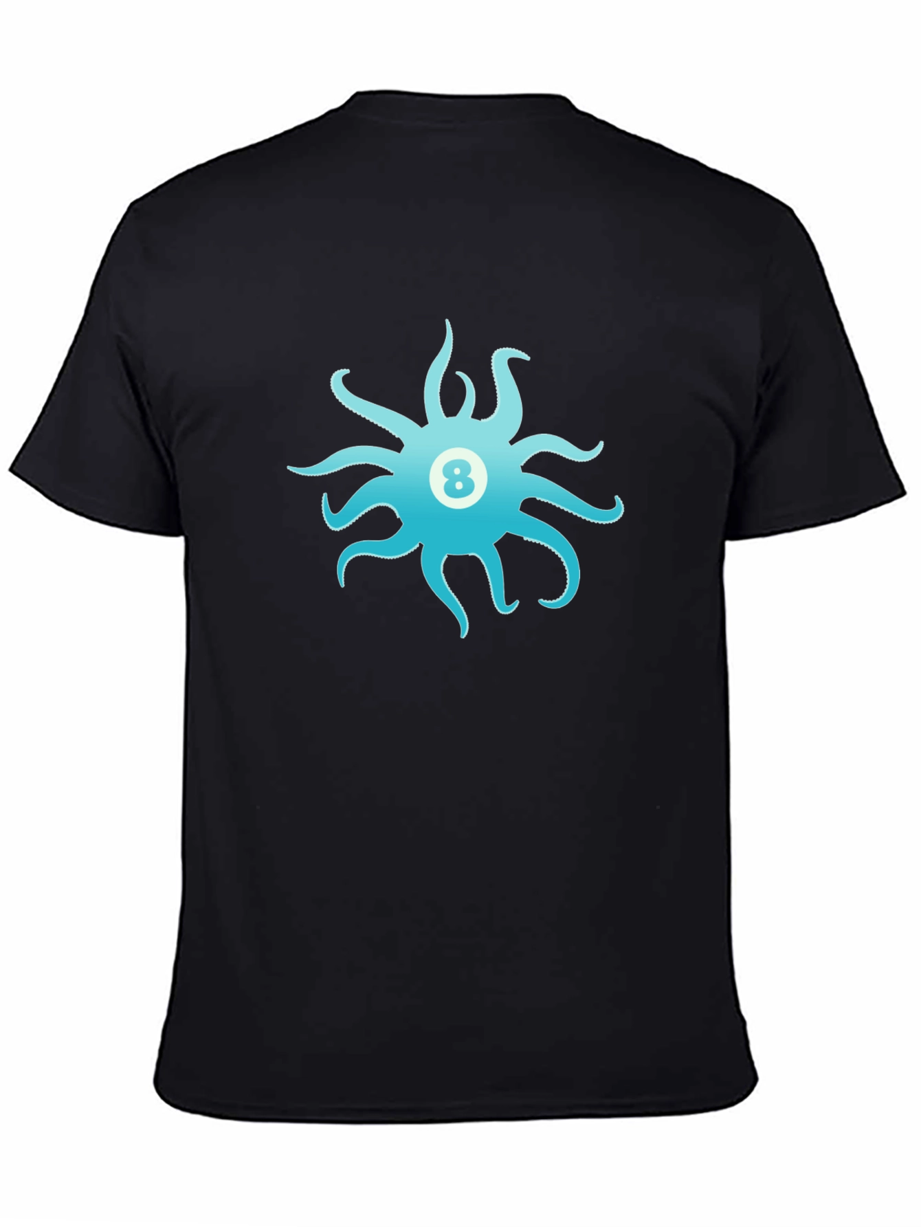 Eight Ball Octopus Graphic Tee - Black