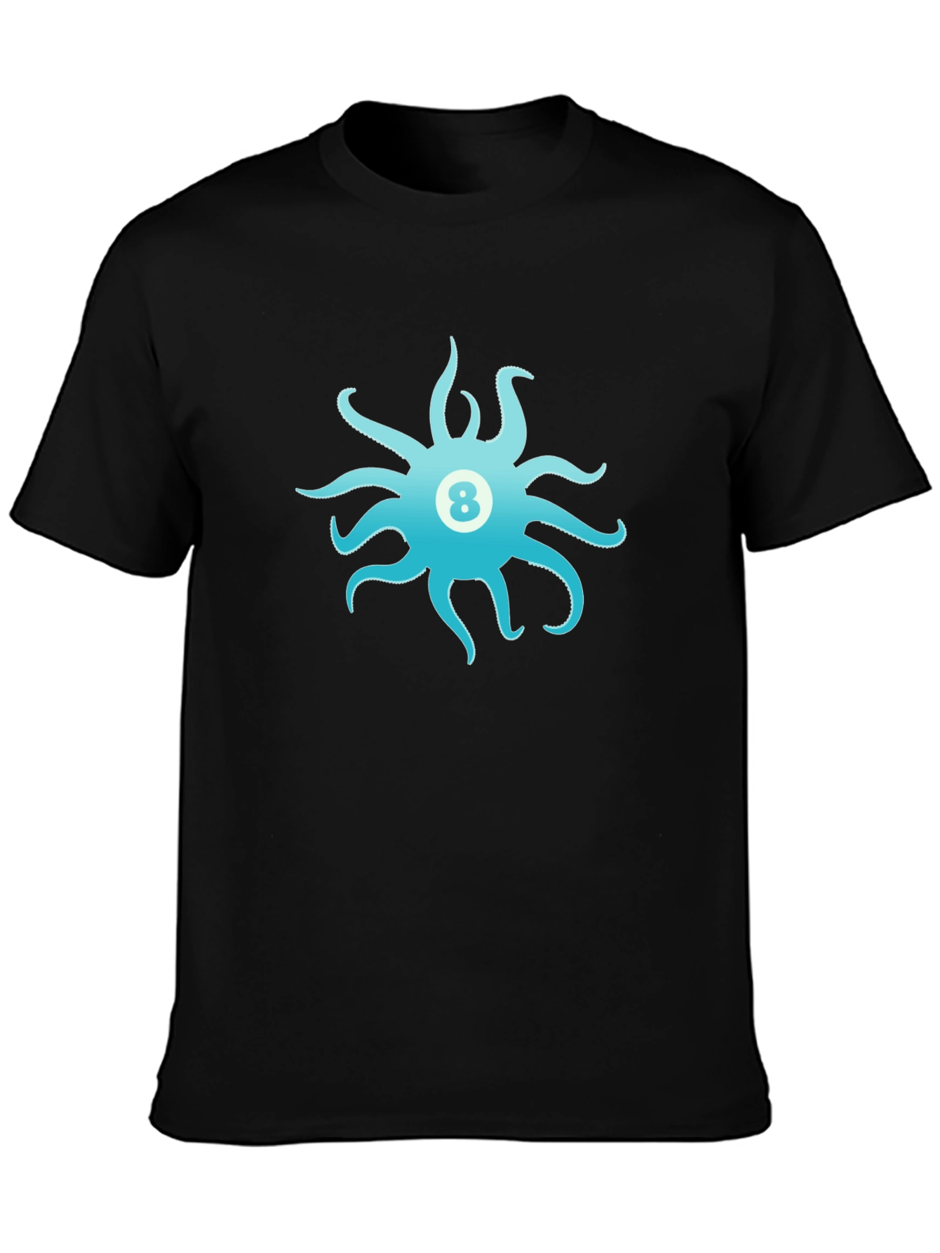 Eight Ball Octopus Graphic Tee - Black