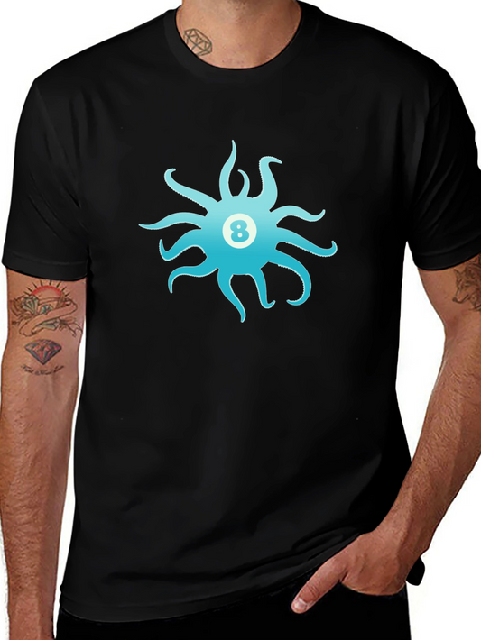 Eight Ball Octopus Graphic Tee - Black