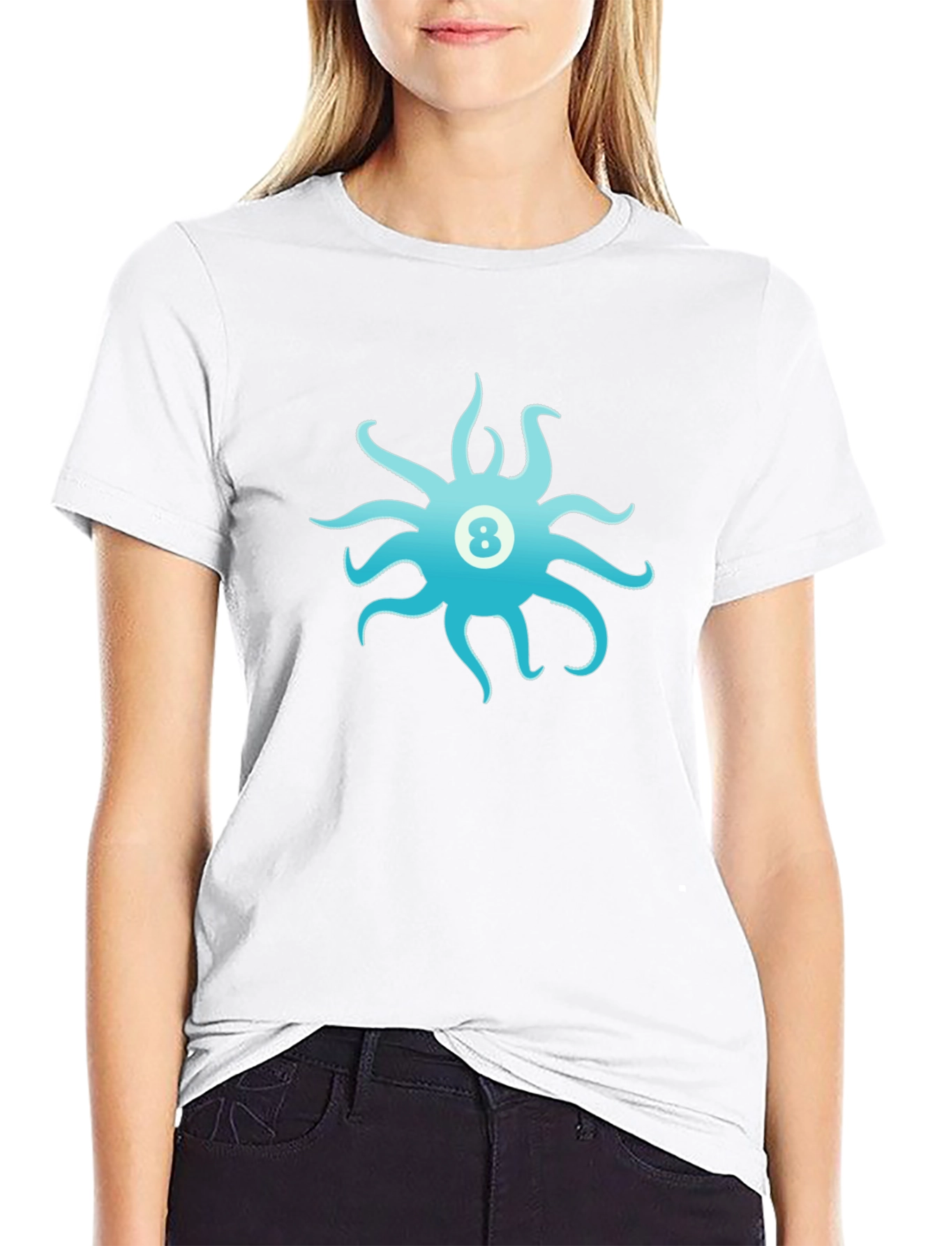 Eight Ball Octopus Graphic Tee - Black