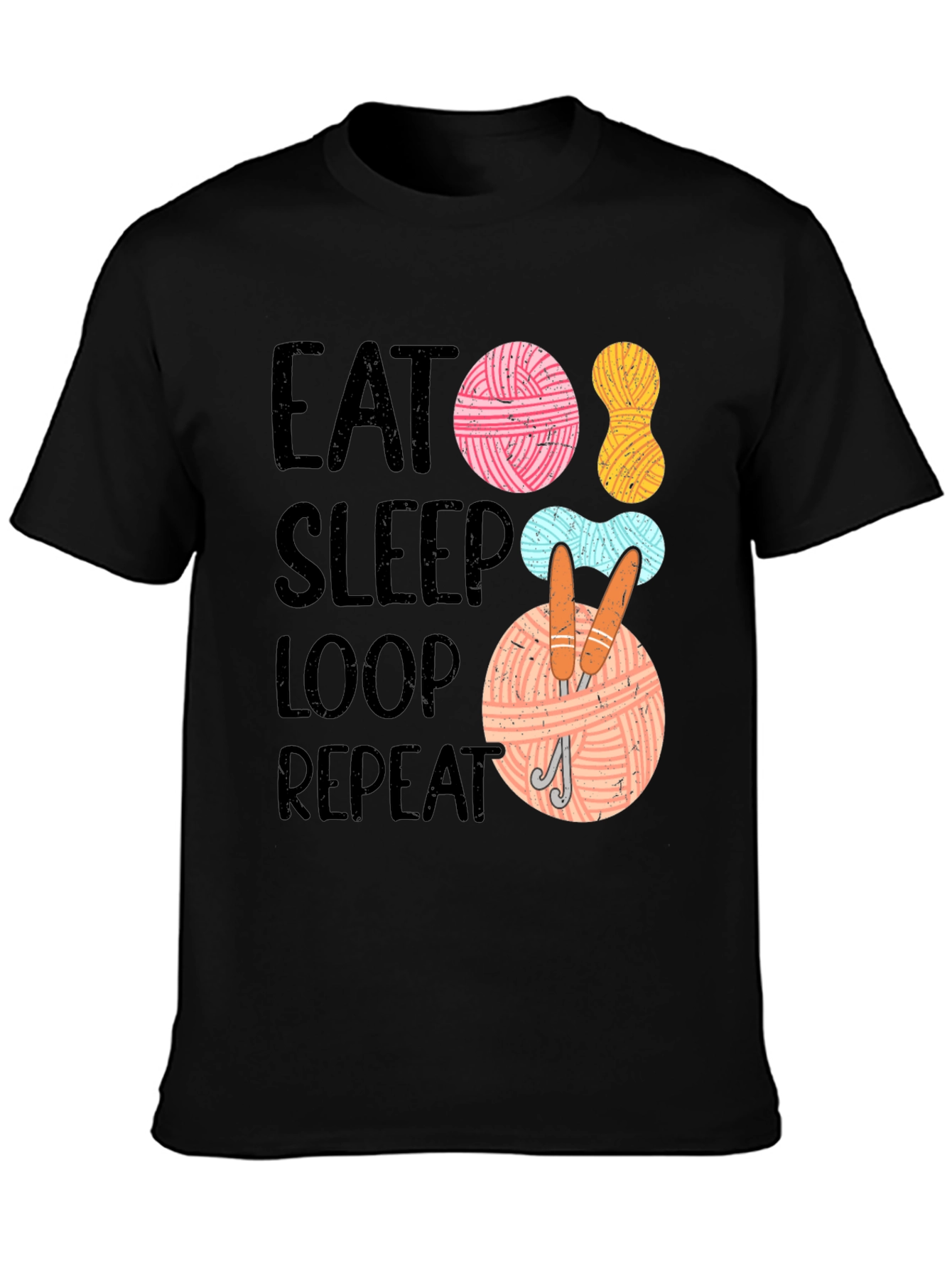 Eat Sleep Loop Repeat Knitting T-Shirt