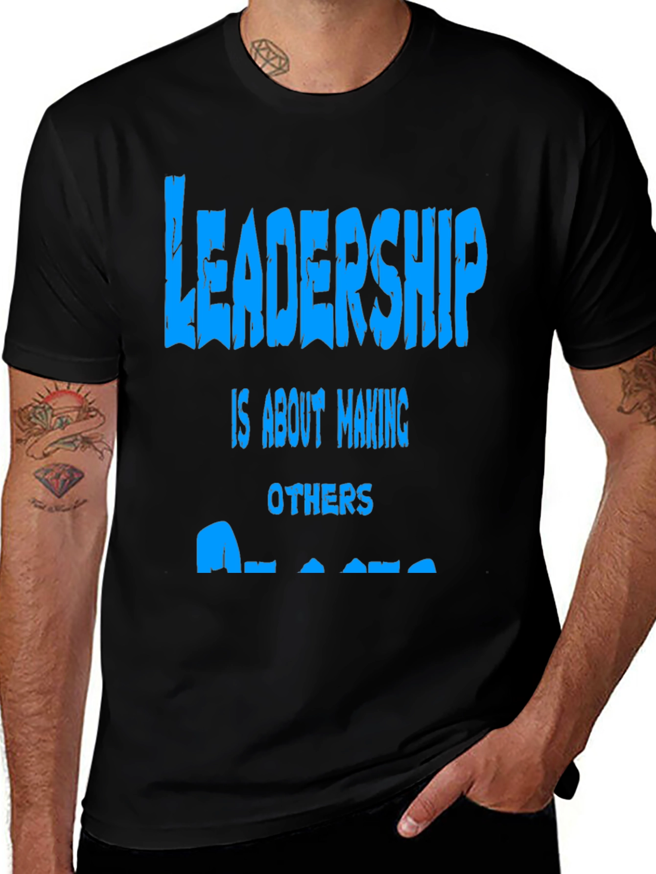 Leadership Graphic Print Tee - Black
