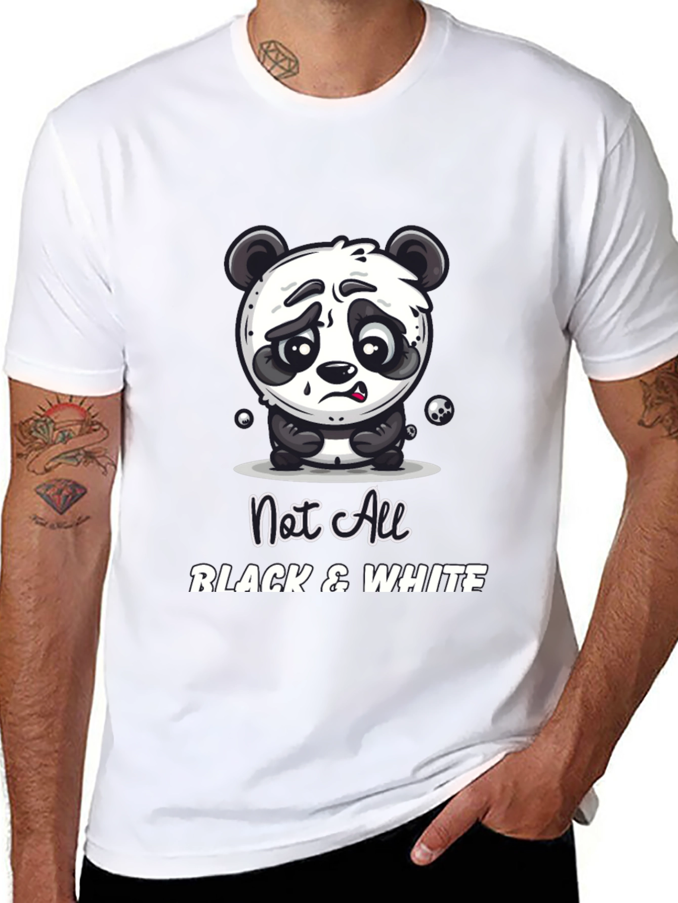 Not All Black and White Panda T-Shirt