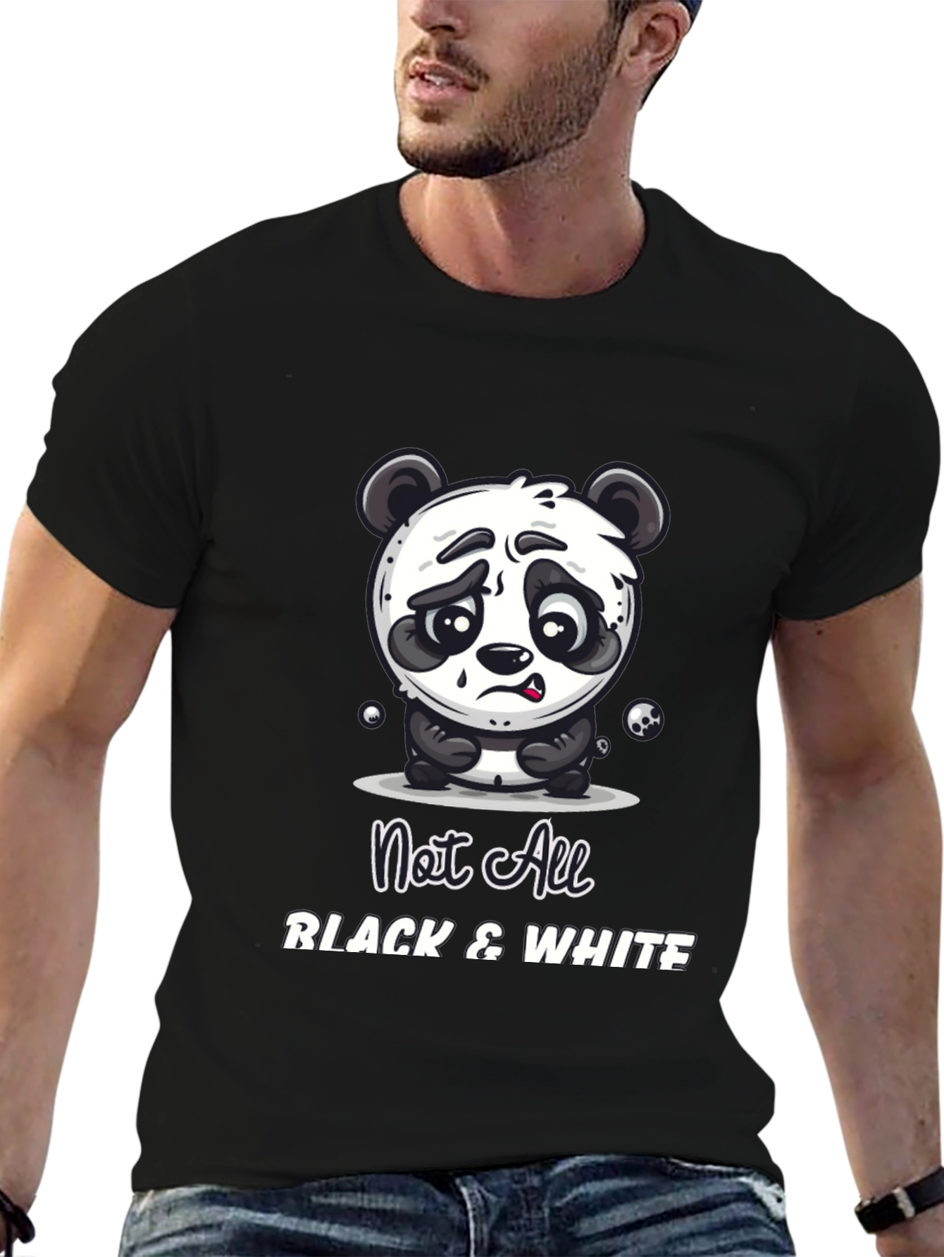 Not All Black and White Panda T-Shirt