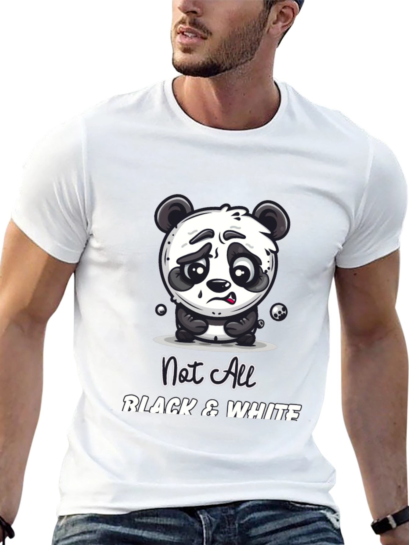 Not All Black and White Panda T-Shirt