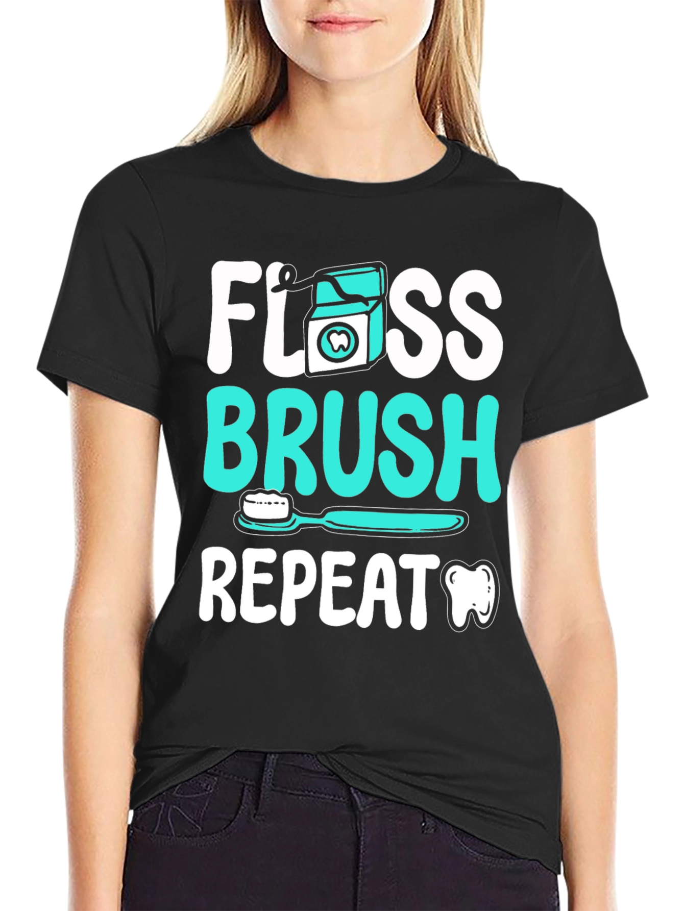 Floss Brush Repeat Graphic Tee