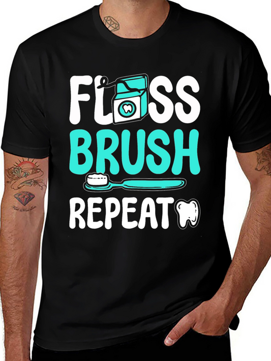 Floss Brush Repeat Graphic Tee