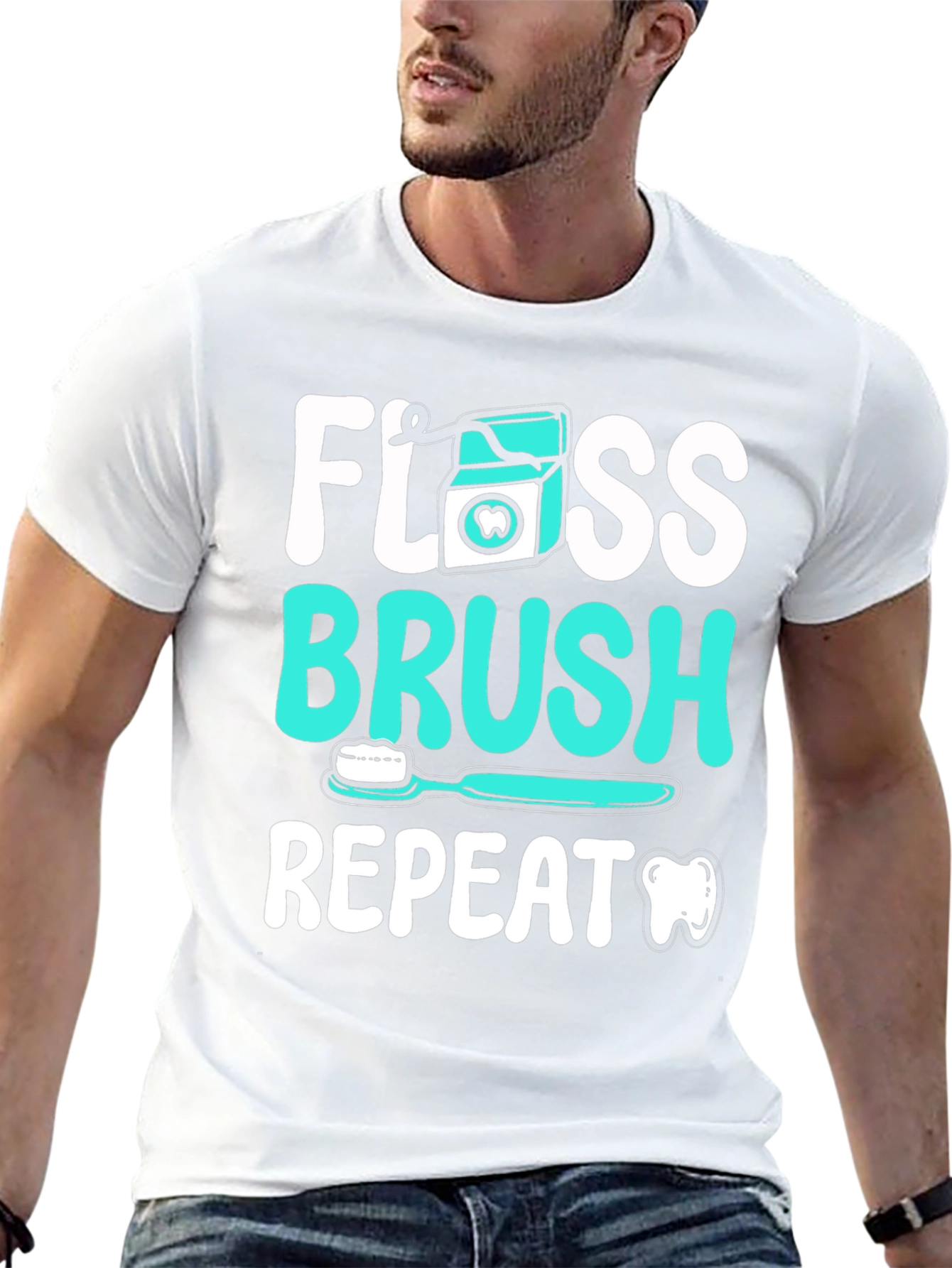 Floss Brush Repeat Graphic Tee