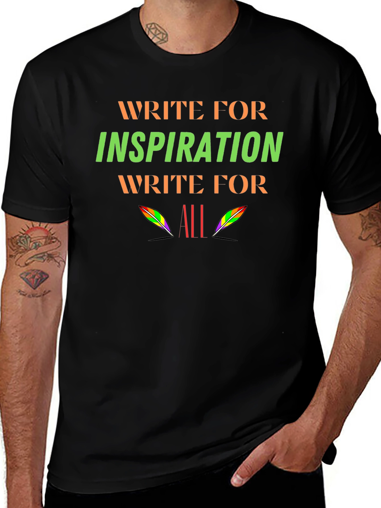 Inspirational Writer T-Shirt - Write for All