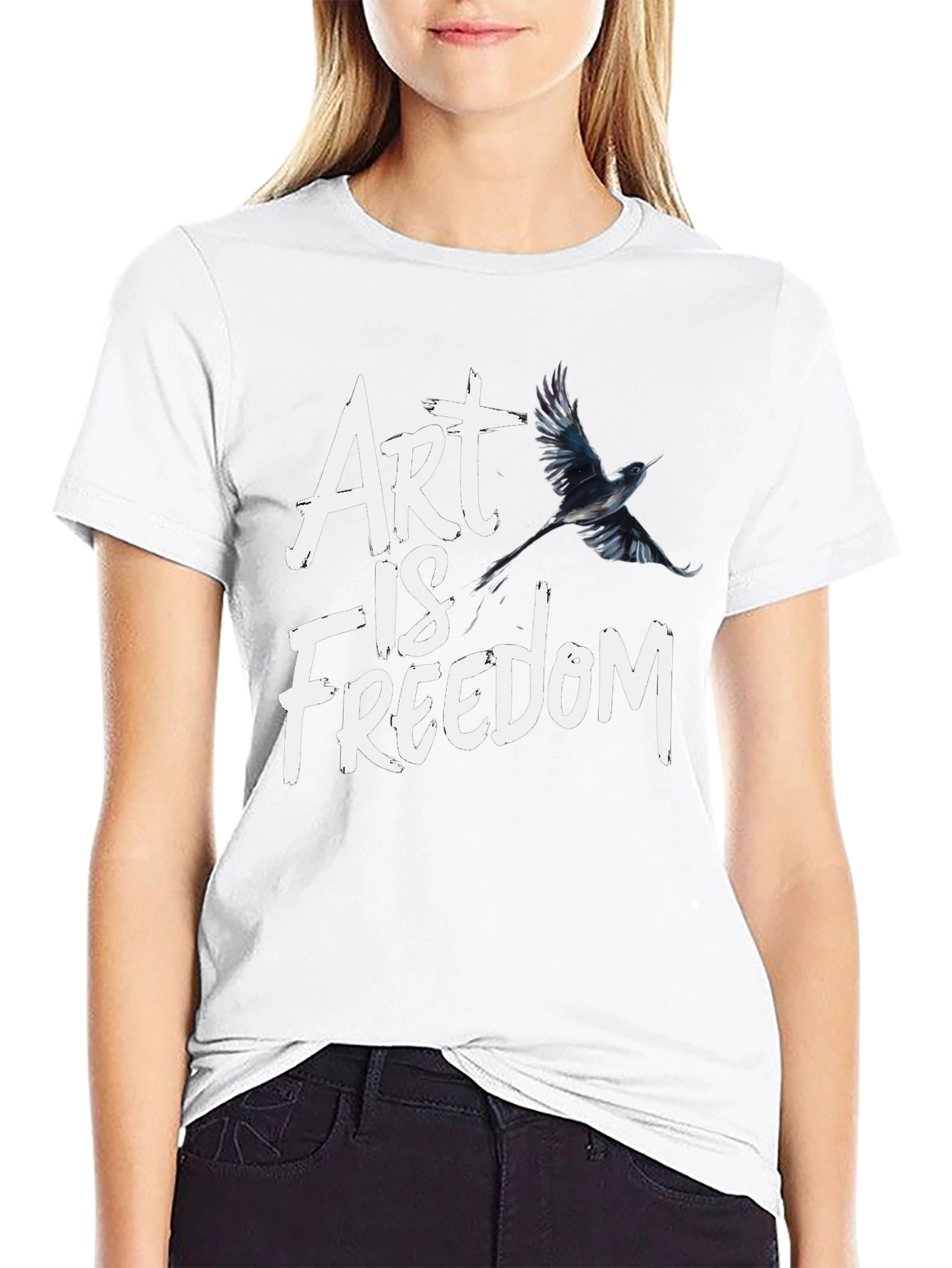 Art Is Freedom Graphic Tee - Black T-Shirt
