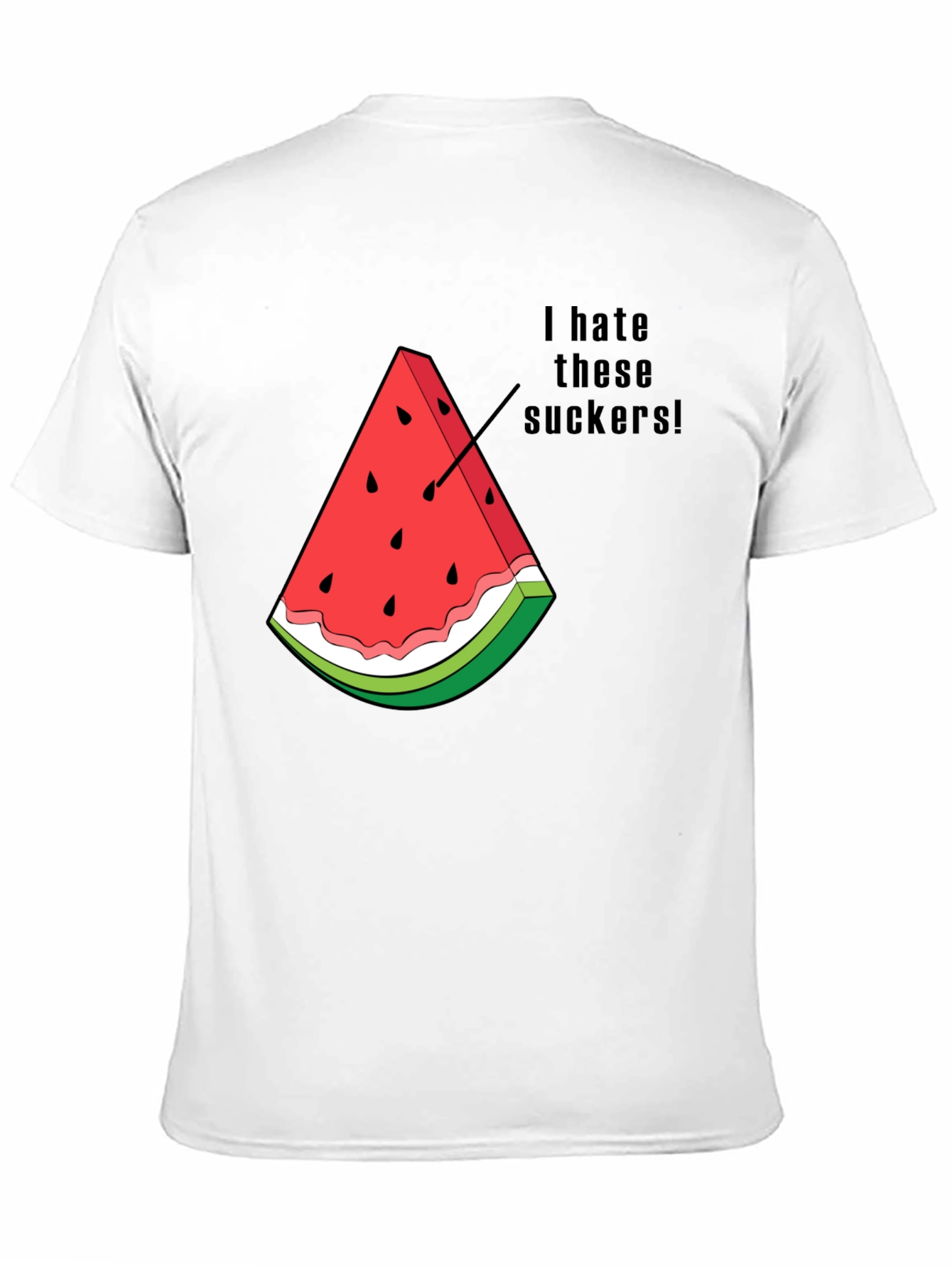 I Hate These Suckers Watermelon Graphic T-Shirt