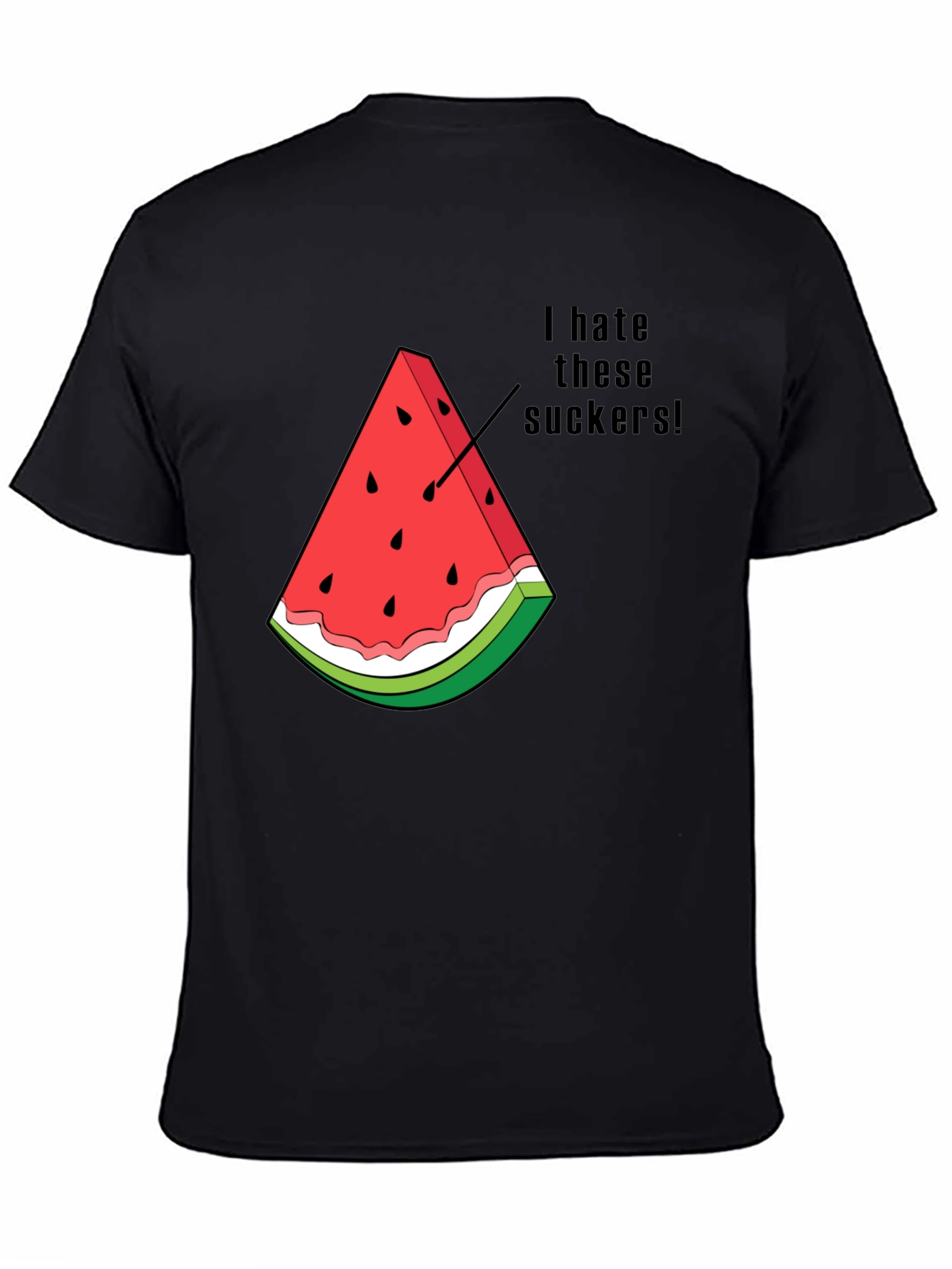 I Hate These Suckers Watermelon Graphic T-Shirt