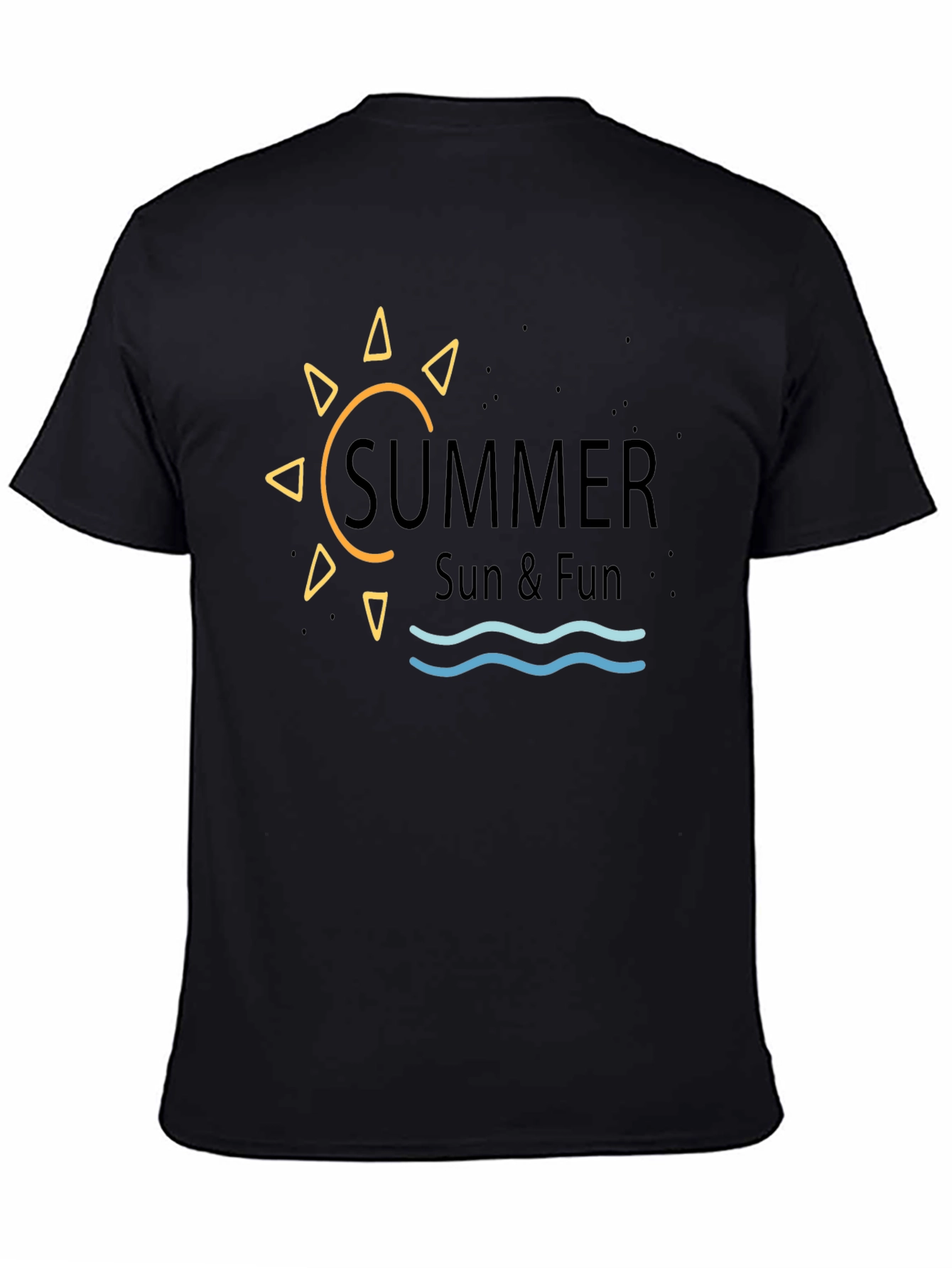 Summer Sun & Fun Graphic Tee - Black