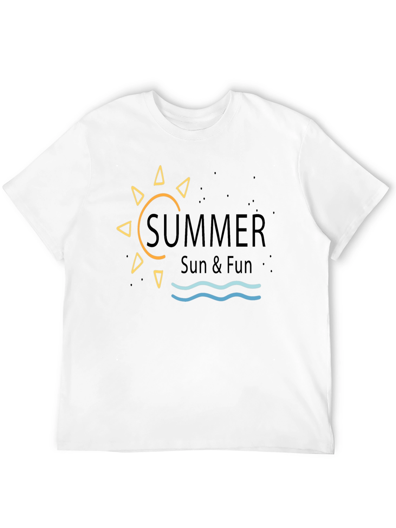 Summer Sun & Fun Graphic Tee - Black