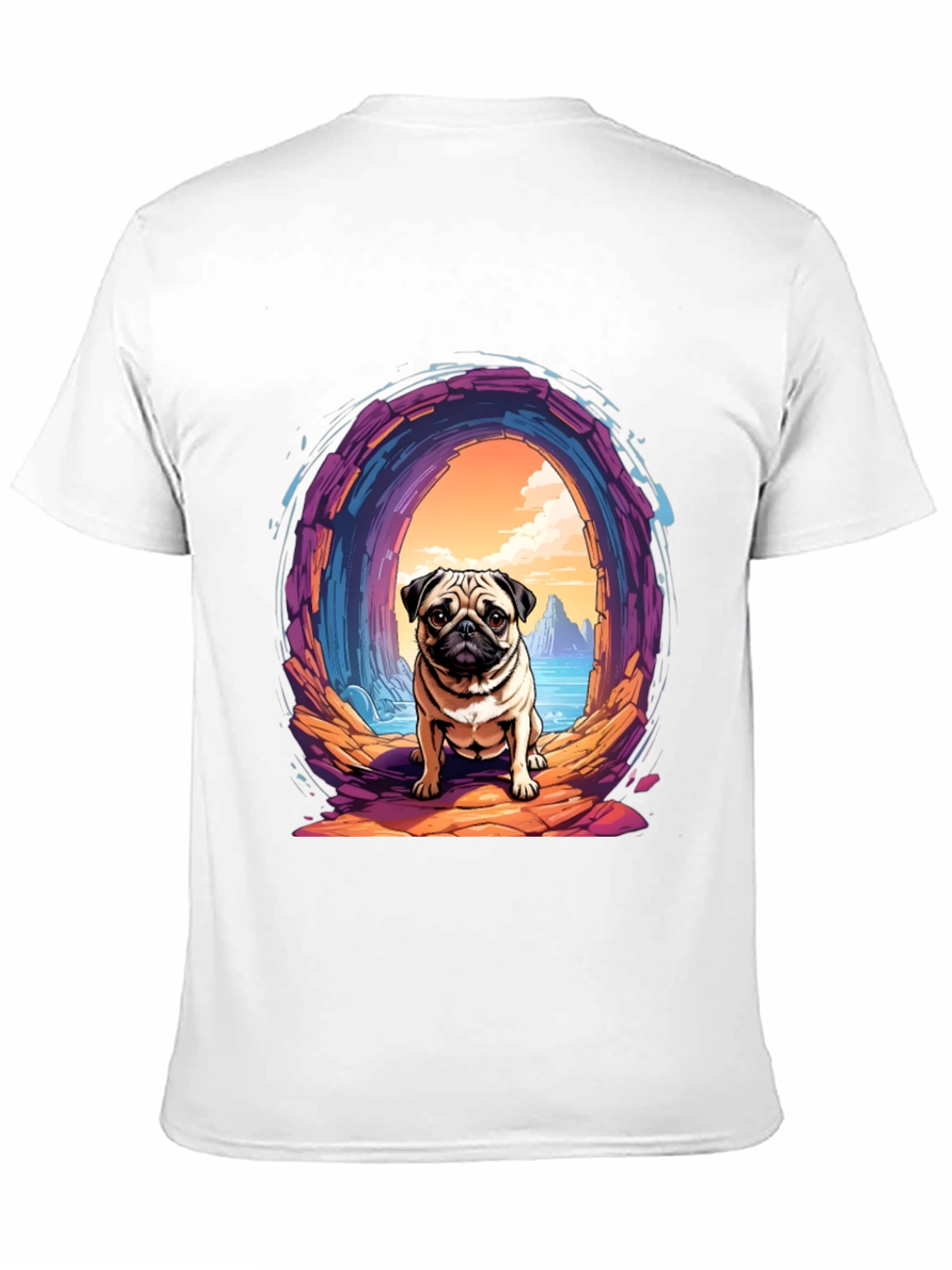 Pug Portal T-Shirt - Artistic Graphic Tee