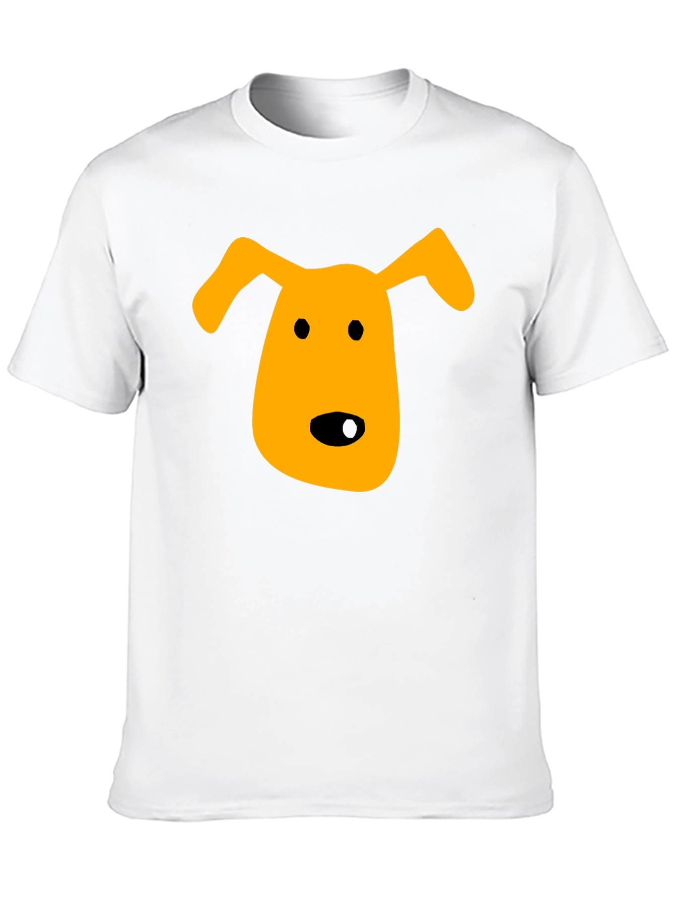 Dog Face Graphic Tee - Black Cotton T-Shirt