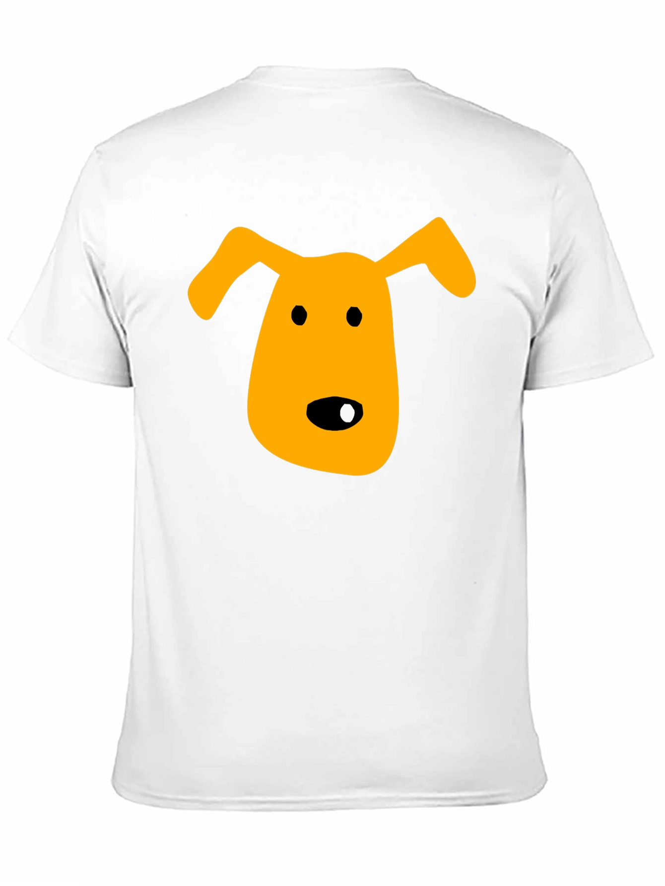 Dog Face Graphic Tee - Black Cotton T-Shirt