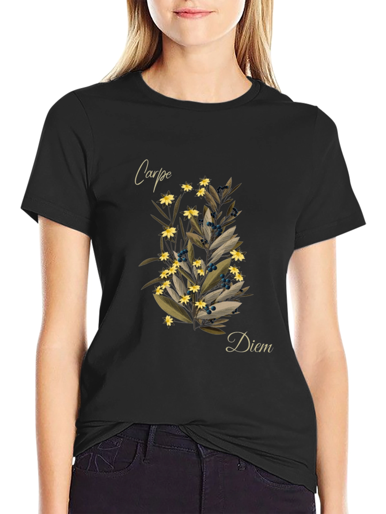 Carpe Diem Floral T-Shirt - Seize the Day