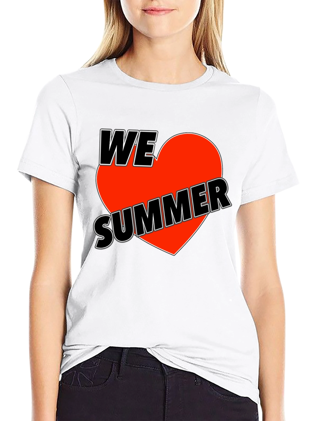 We Love Summer Graphic T-Shirt - Black