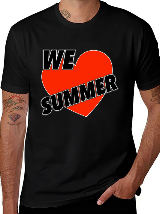 We Love Summer Graphic T-Shirt - Black